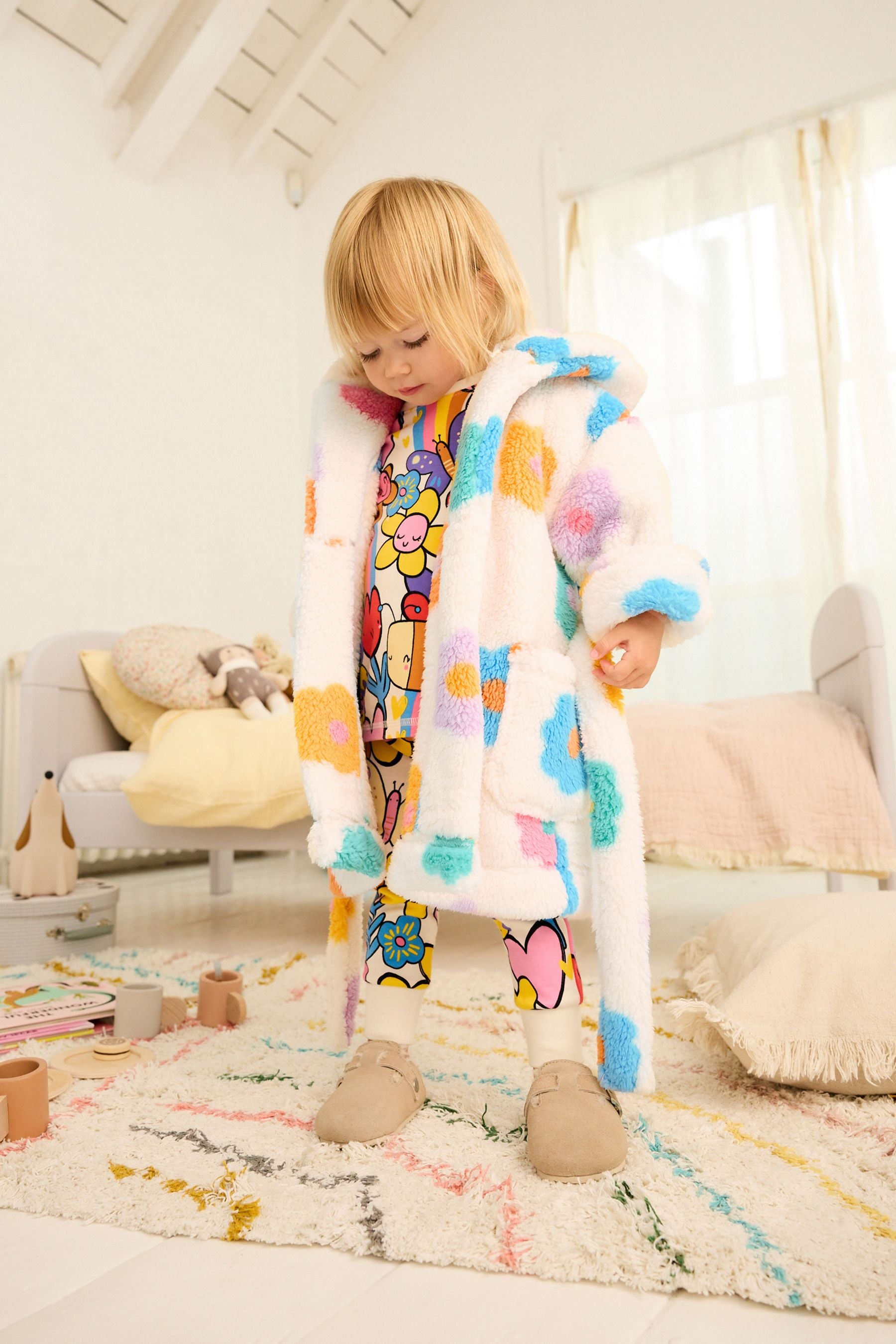 Floral Print Dressing Gown (9mths-8yrs)