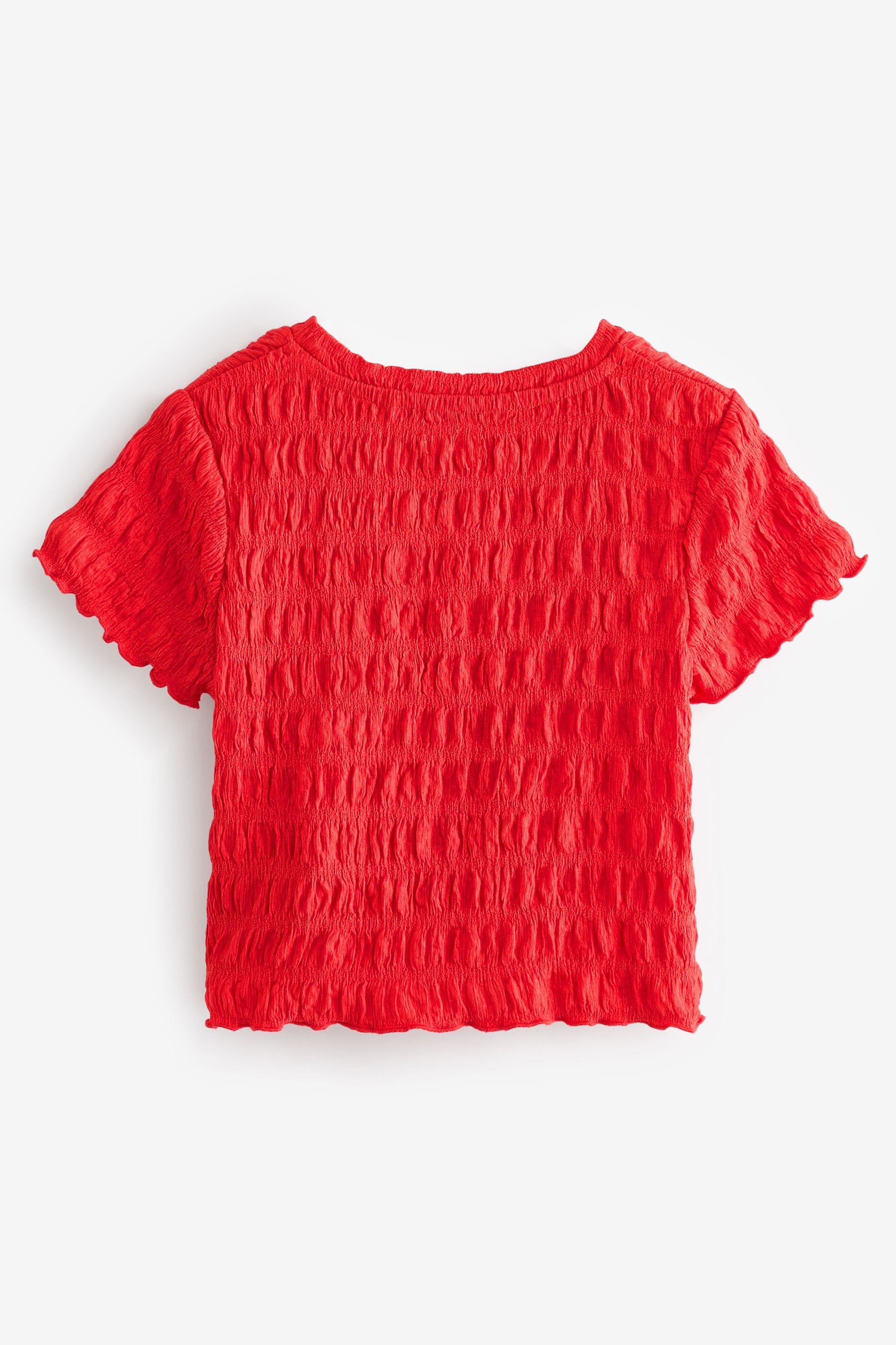 Red Textured Top (3-16yrs)