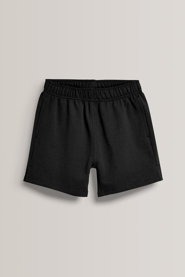 Black 100% Cotton Jersey School Shorts (3-16yrs)