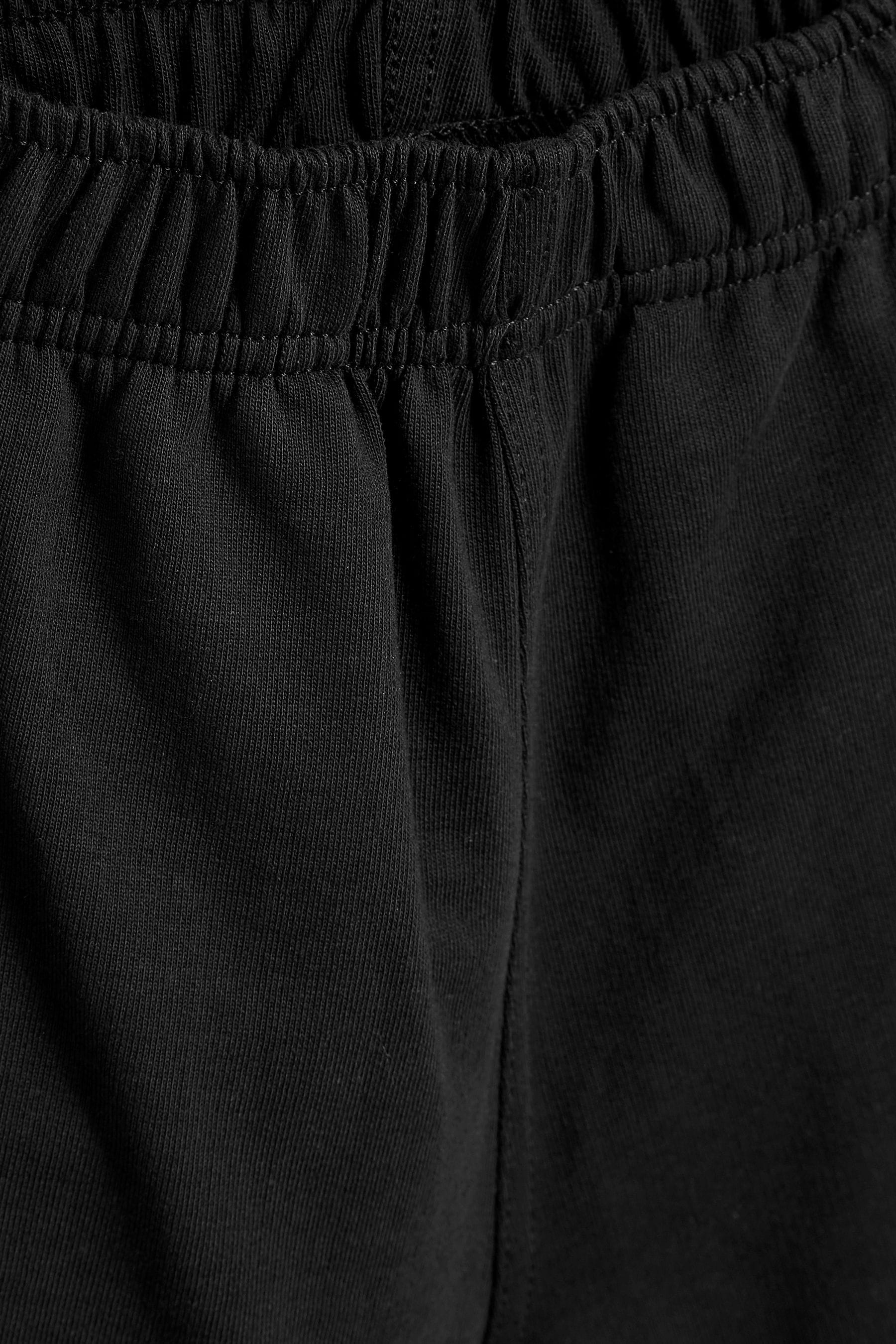 Black 100% Cotton Jersey School Shorts (3-16yrs)