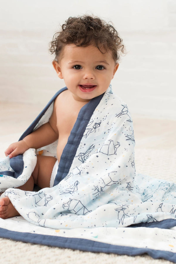 aden + anais White Dream Silky Soft Muslin Stargaze Blanket