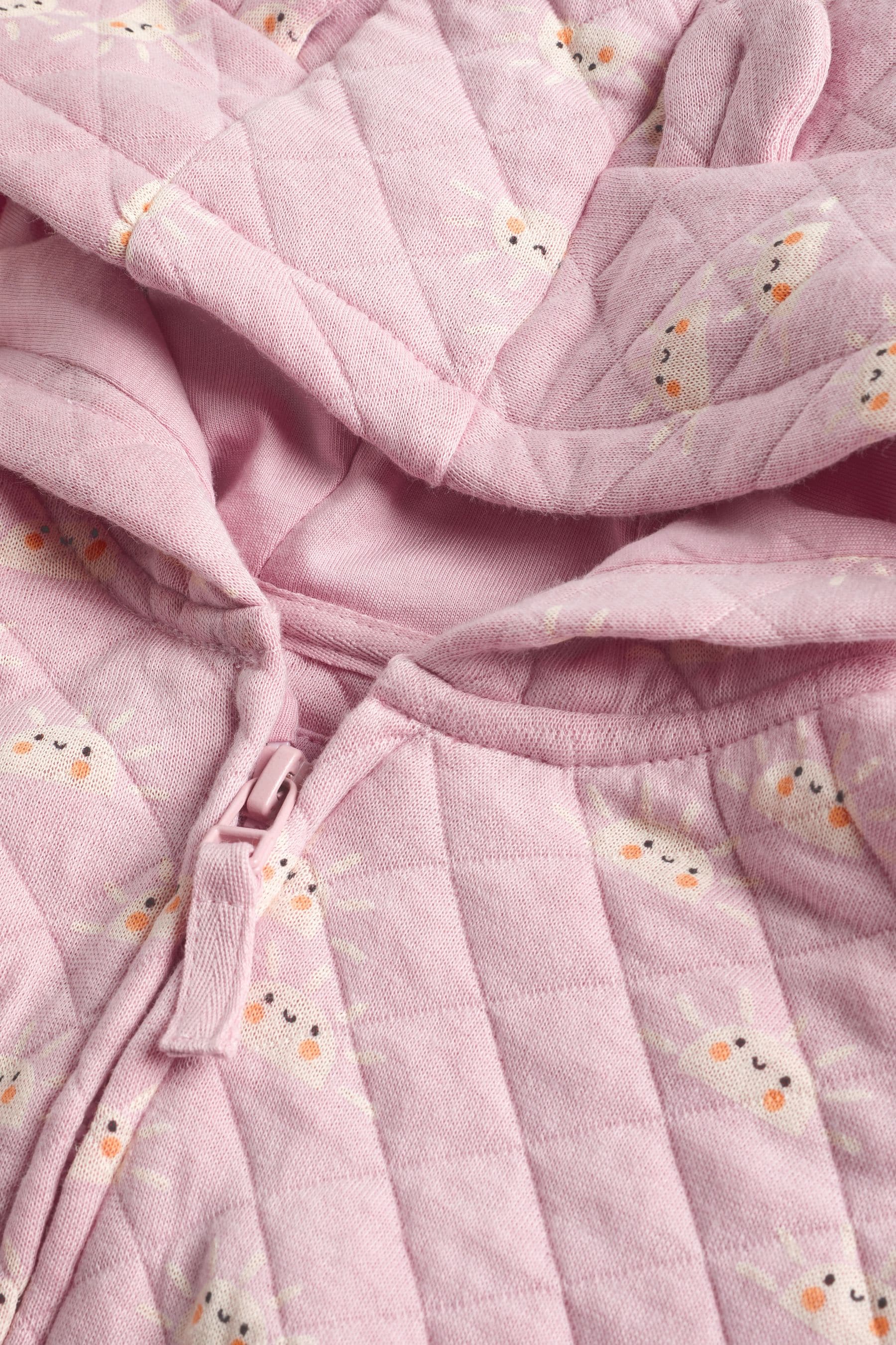 Pink Quilted Zip Through Hoodie (3mths-7yrs)