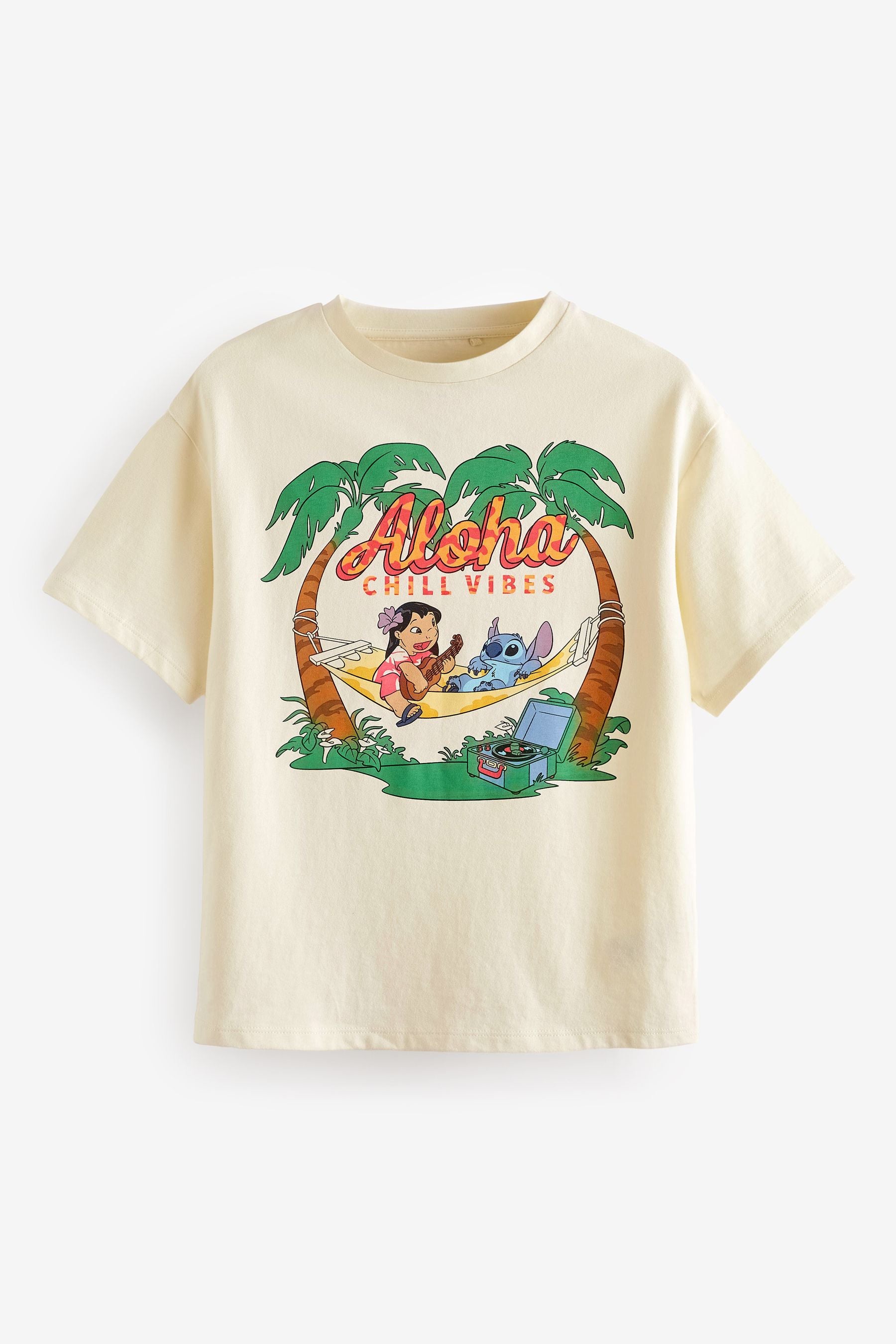 Lilo & Stitch Ecru Cream Oversized T-Shirt (3-16yrs)