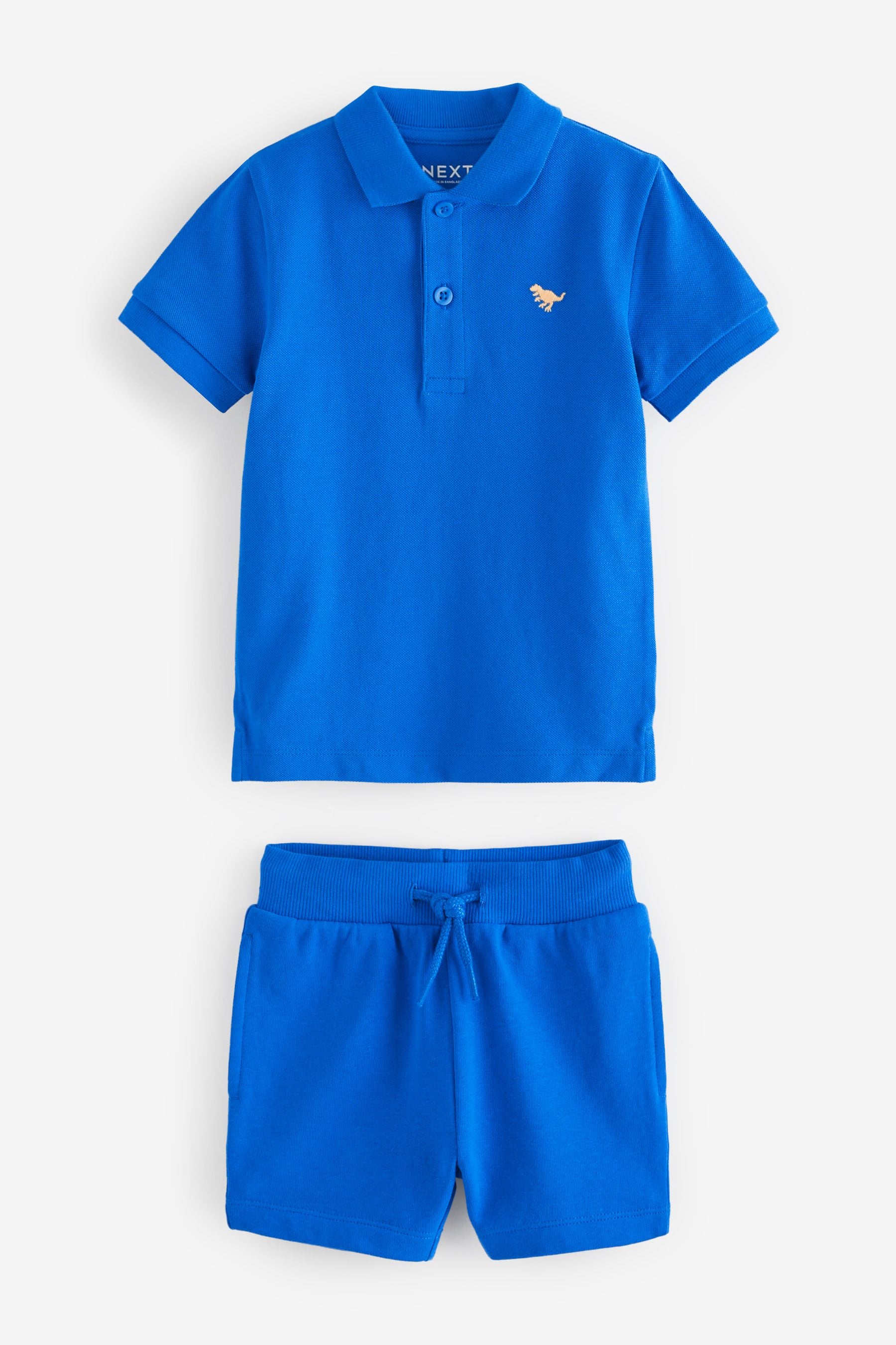 Blue Short Sleeve Polo and Shorts Set (3mths-7yrs)