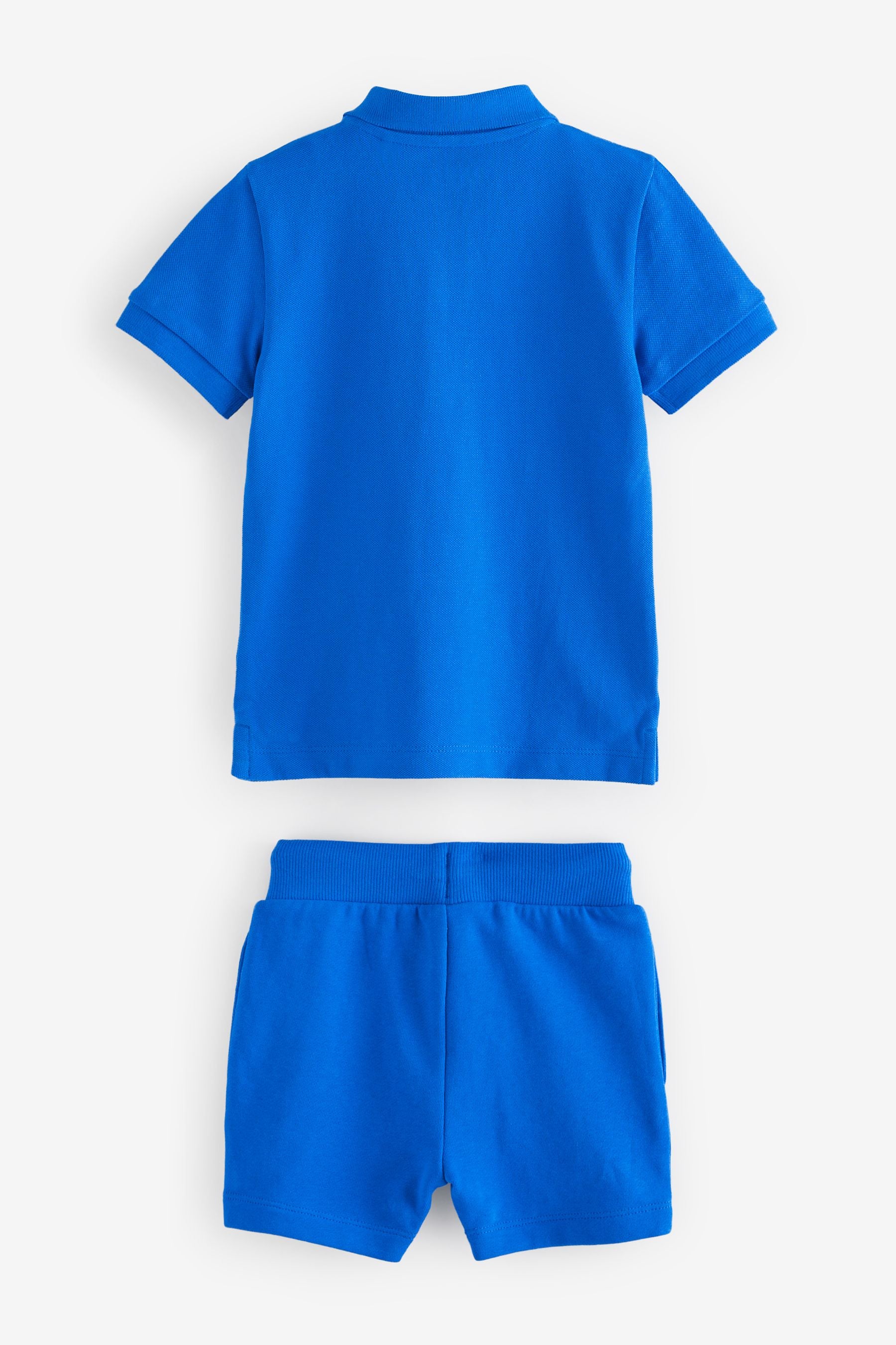 Blue Short Sleeve Polo and Shorts Set (3mths-7yrs)