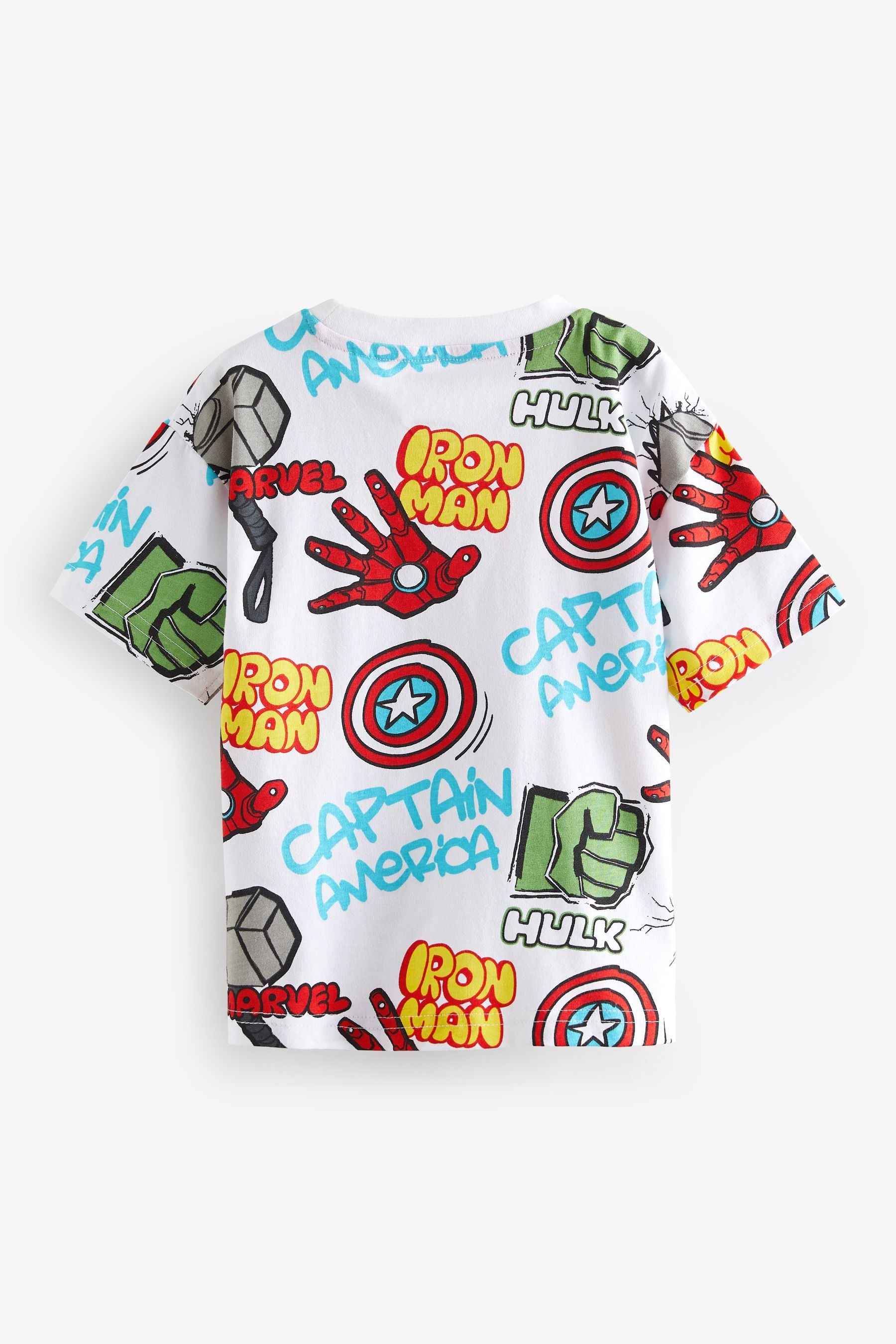 White Short Sleeve Marvel 100% Cotton T-Shirt (9mths-8yrs)