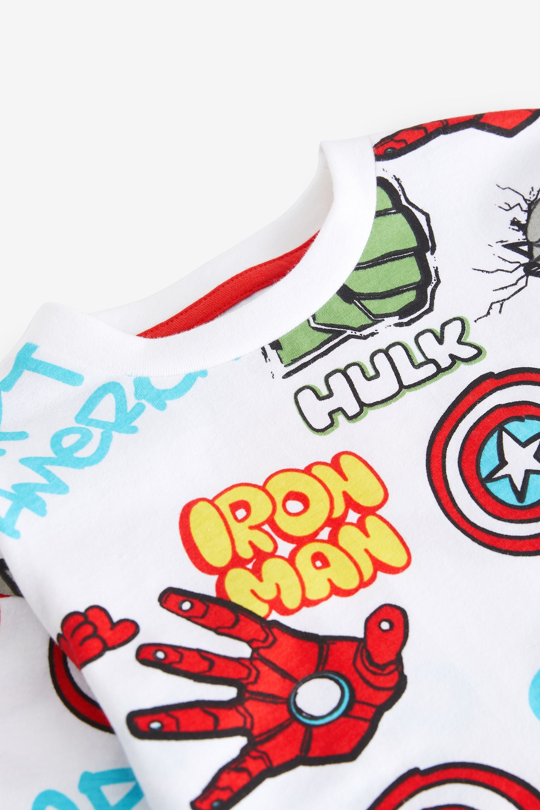 White Short Sleeve Marvel 100% Cotton T-Shirt (9mths-8yrs)