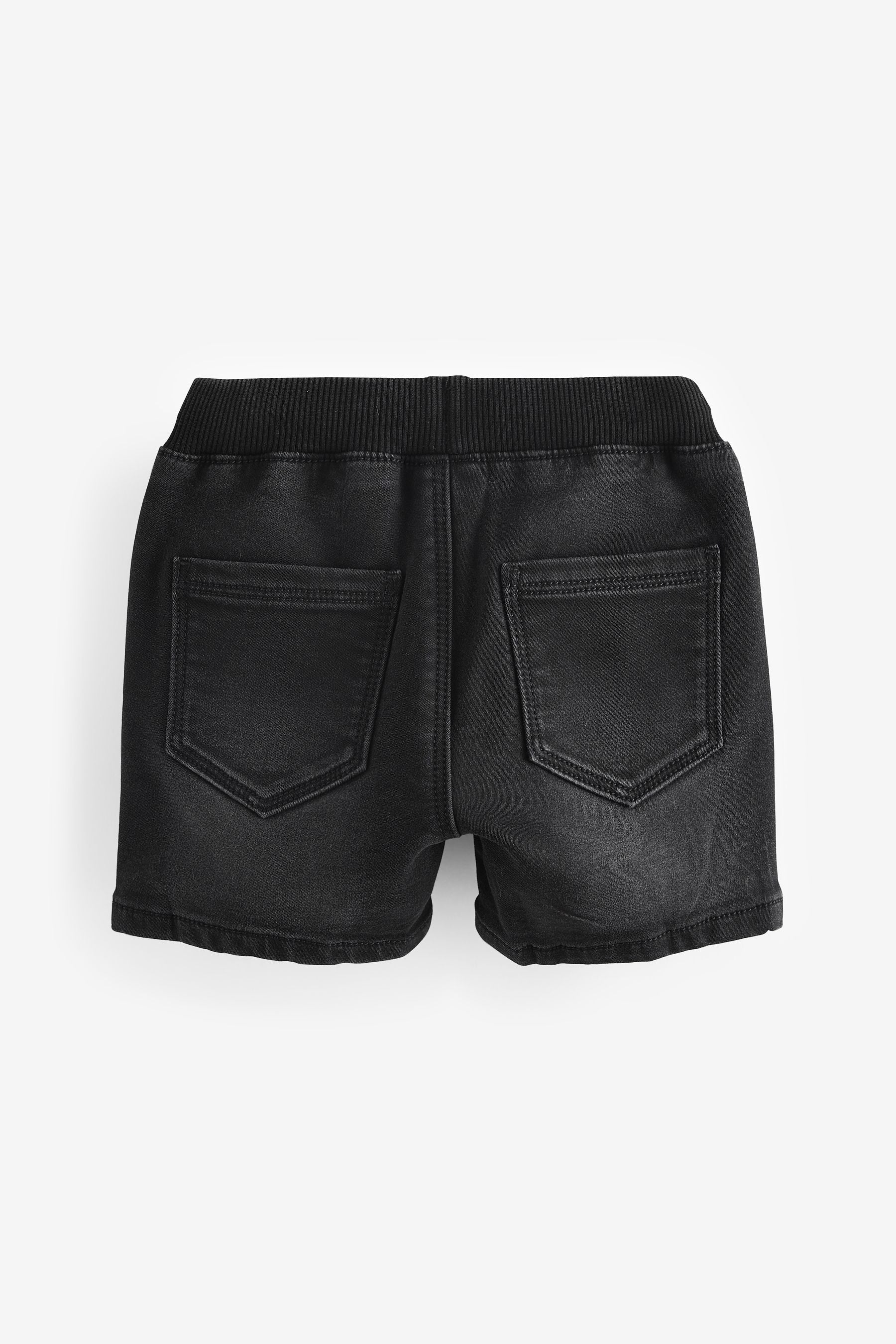 Black Jersey Denim Pull-On Shorts (3mths-7yrs)