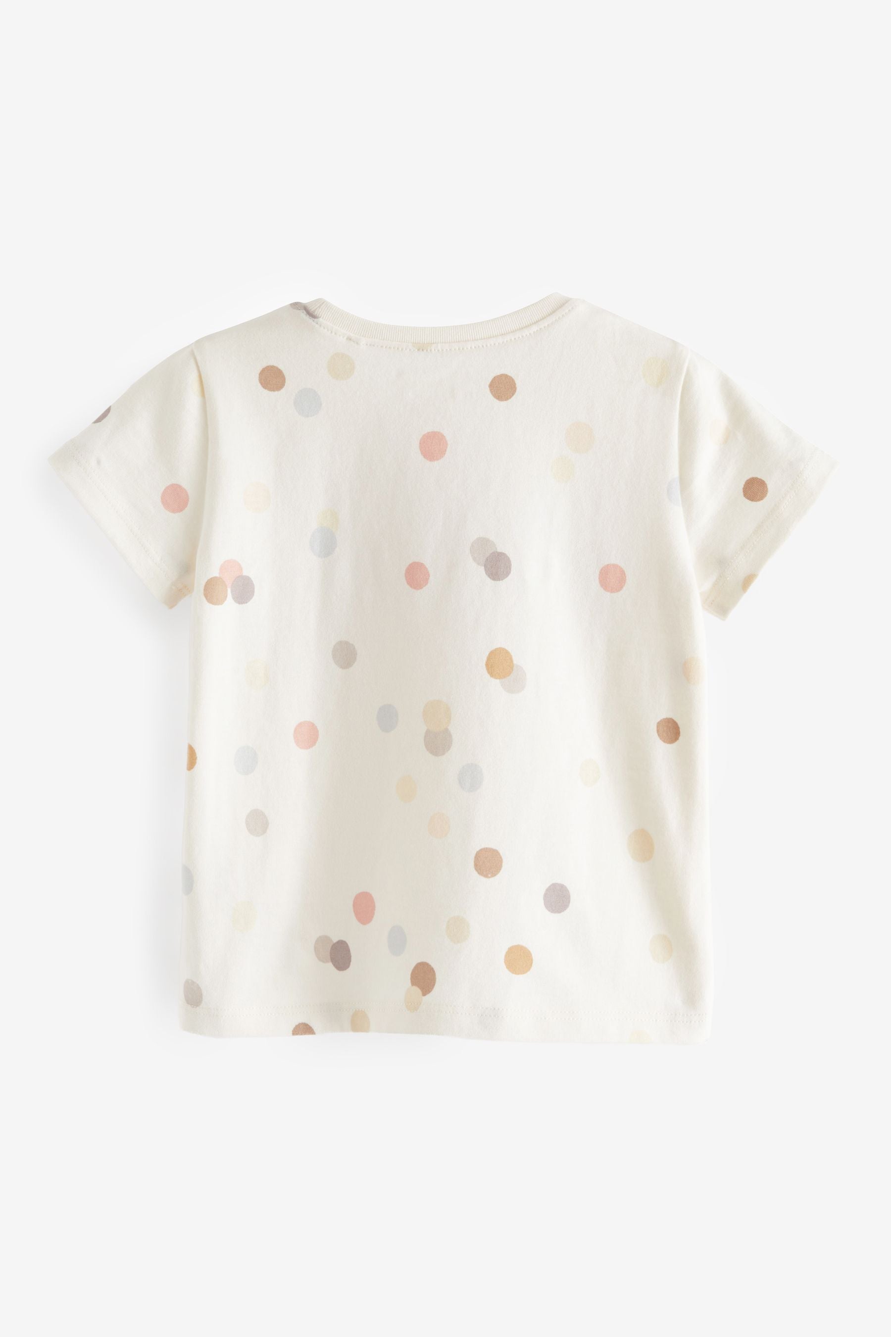 Cream Moon and Stars Short Sleeve Sequin T-Shirt (3mths-7yrs)