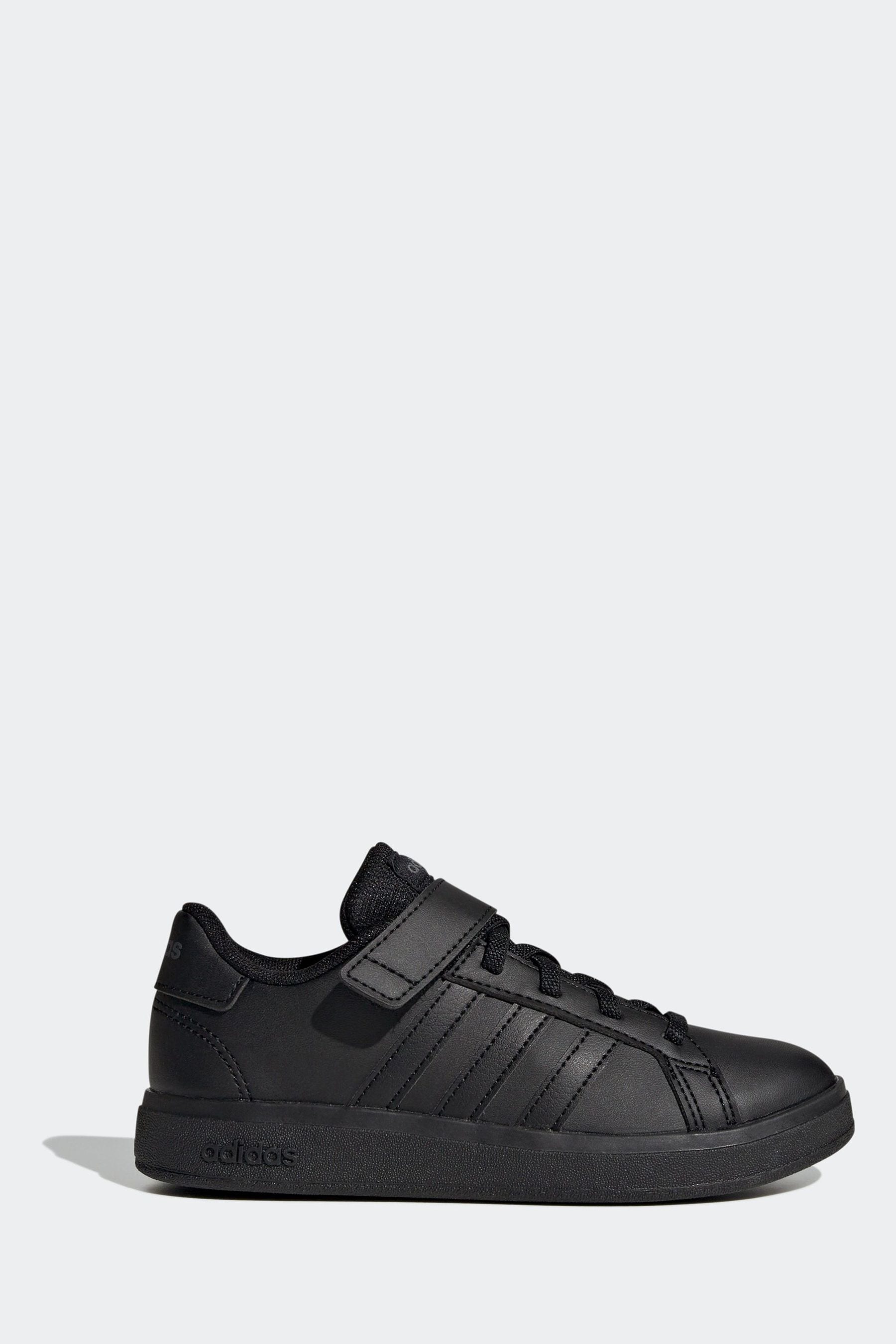 Black adidas Sportswear Grand Court Elastic Lace And Top Strap Trainers