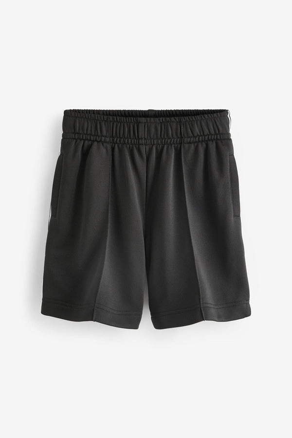 Black Sporty Tracksheen Shorts (3-17yrs)