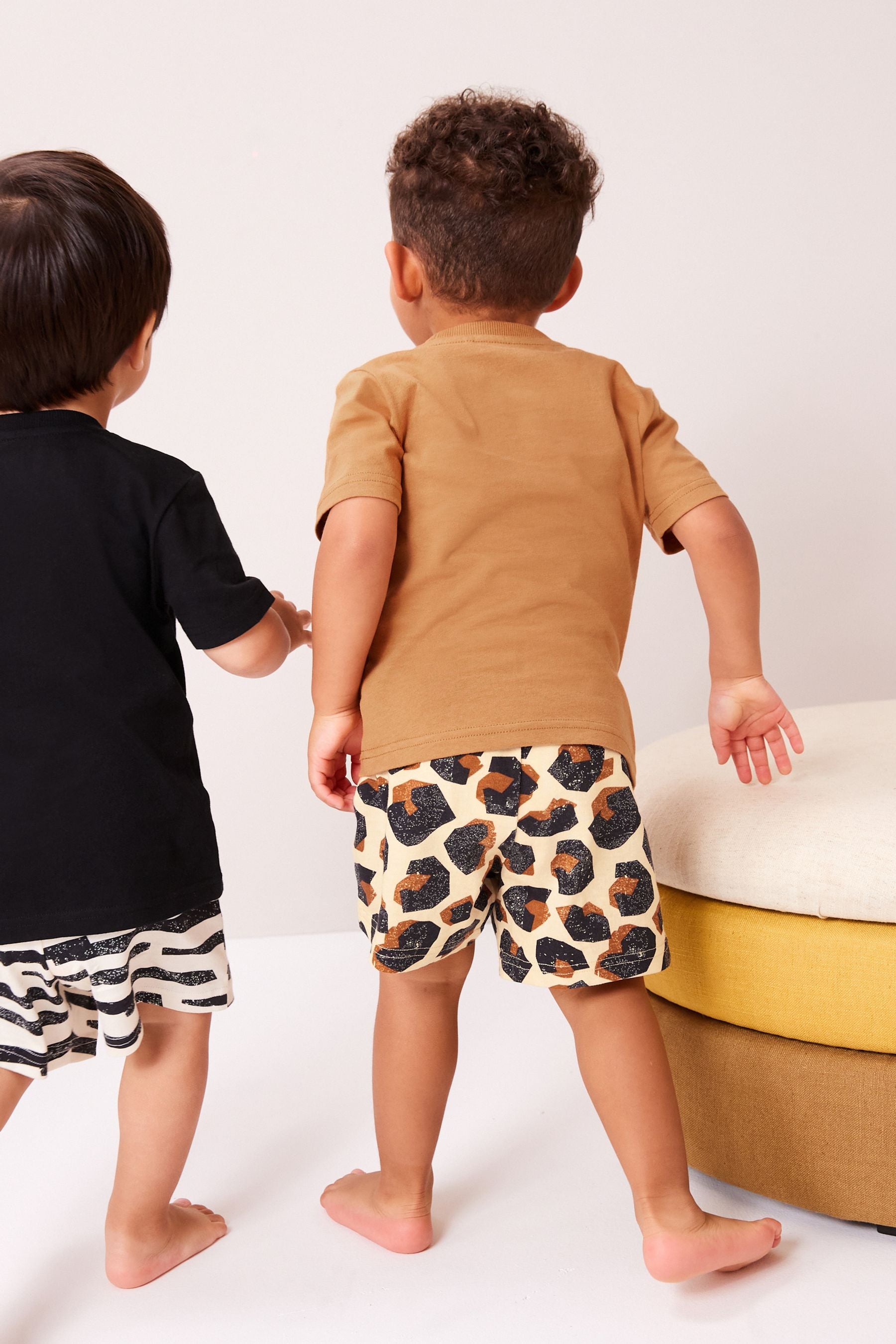 Animal Print 100% Cotton Short Pyjamas 2 Pack (9mths-8yrs)