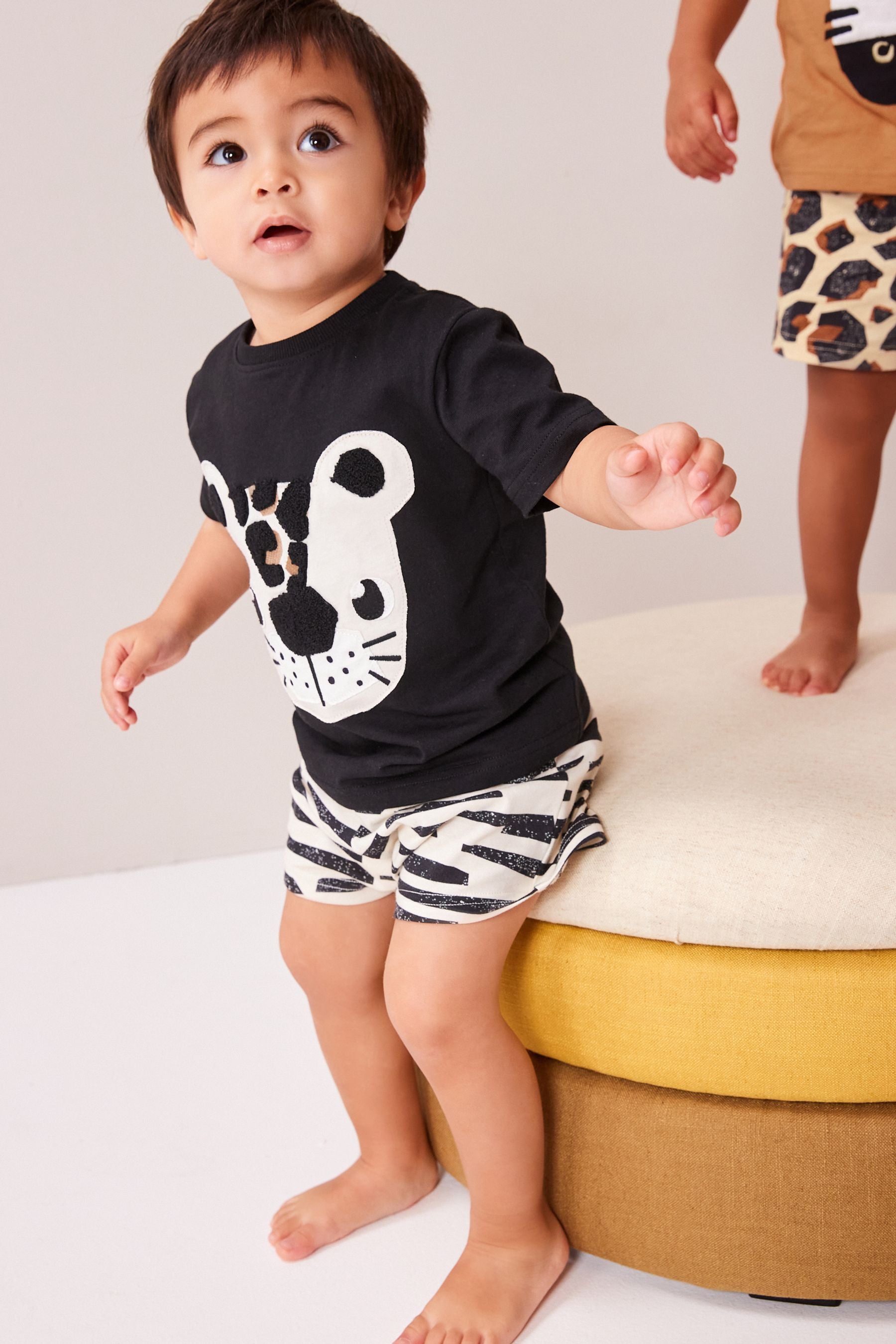 Animal Print 100% Cotton Short Pyjamas 2 Pack (9mths-8yrs)