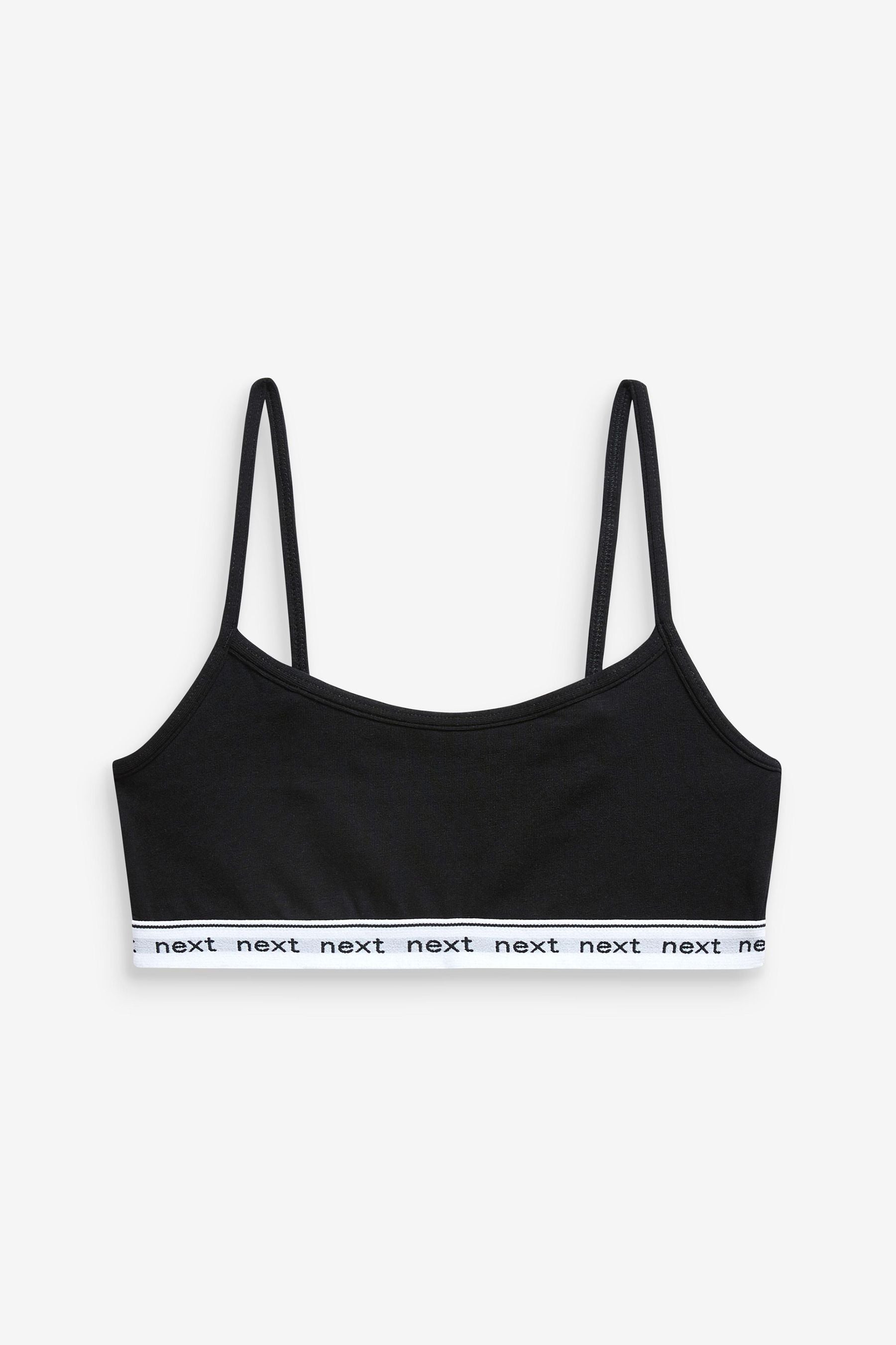 Black/Grey/White 7 Pack Strappy Crop Tops (5-16yrs)