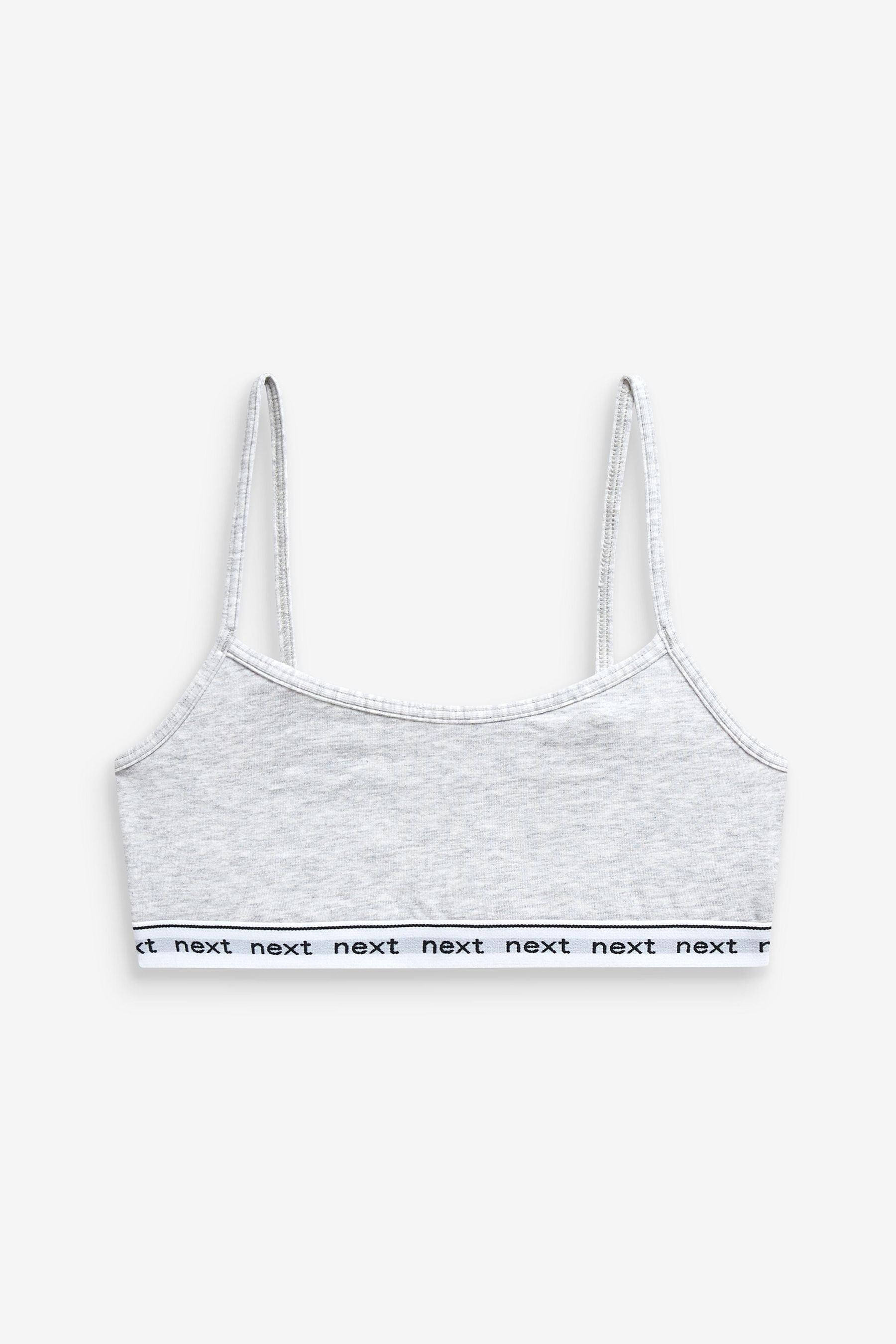 Black/Grey/White 7 Pack Strappy Crop Tops (5-16yrs)