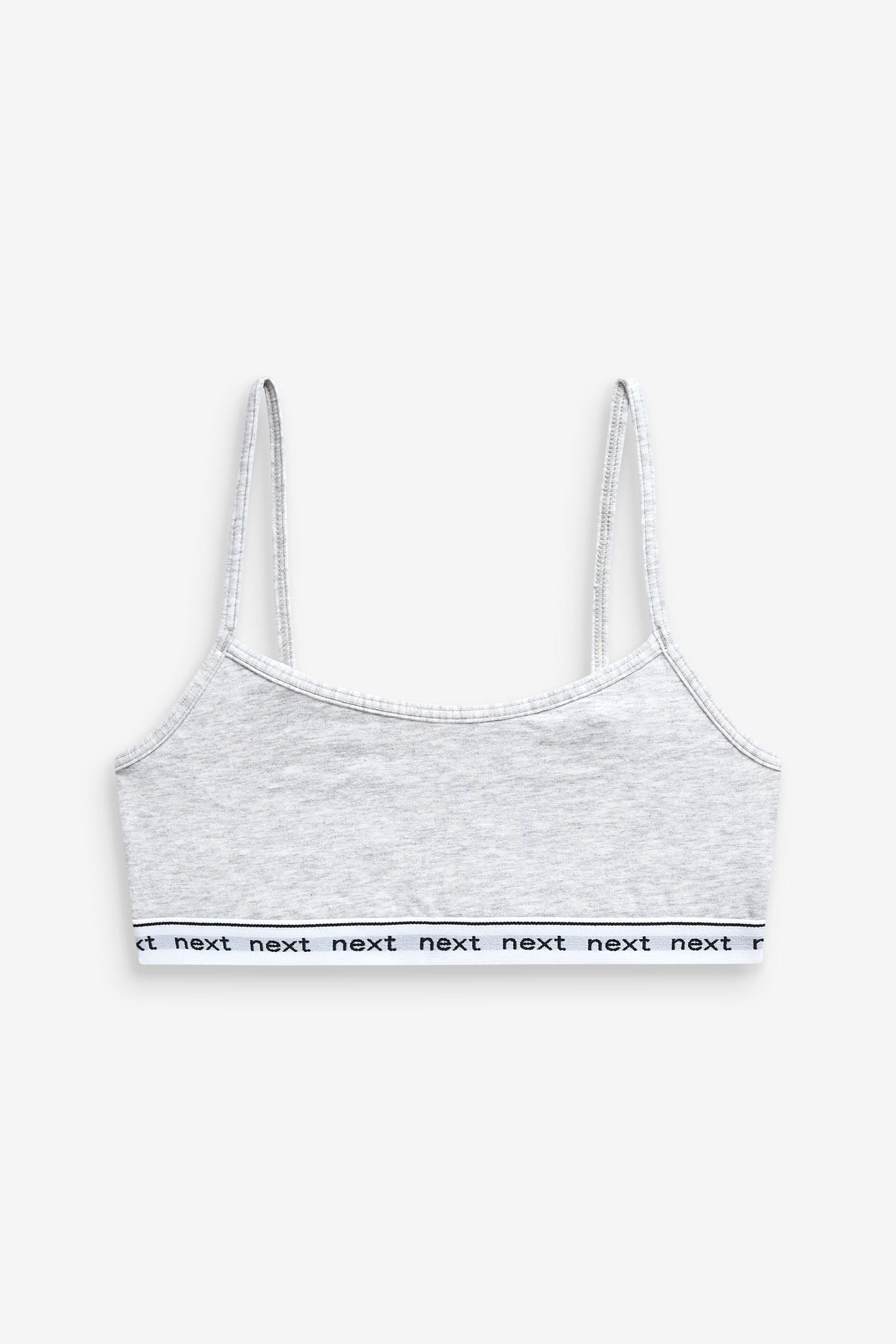 Black/Grey/White 7 Pack Strappy Crop Tops (5-16yrs)