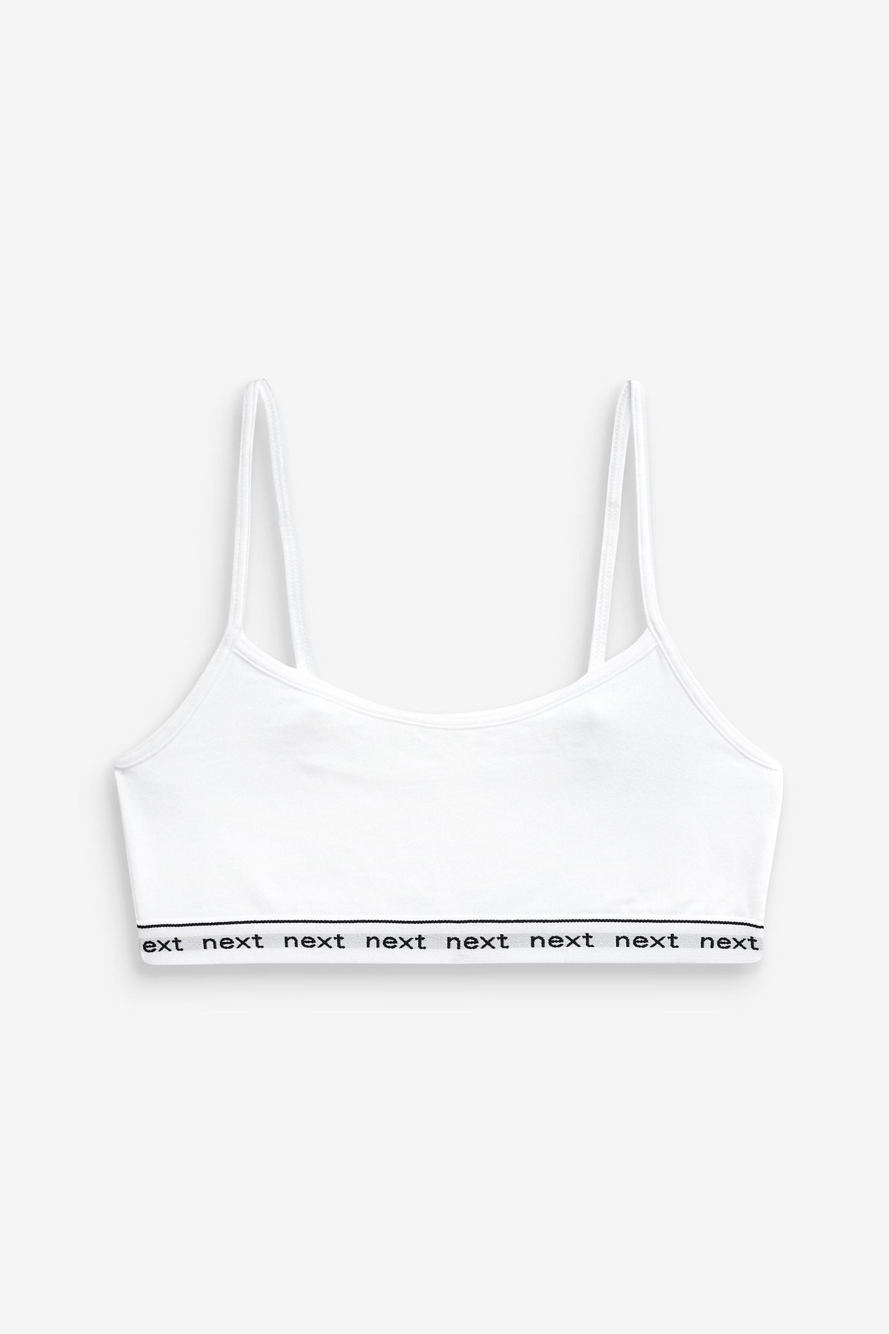 Black/Grey/White 7 Pack Strappy Crop Tops (5-16yrs)