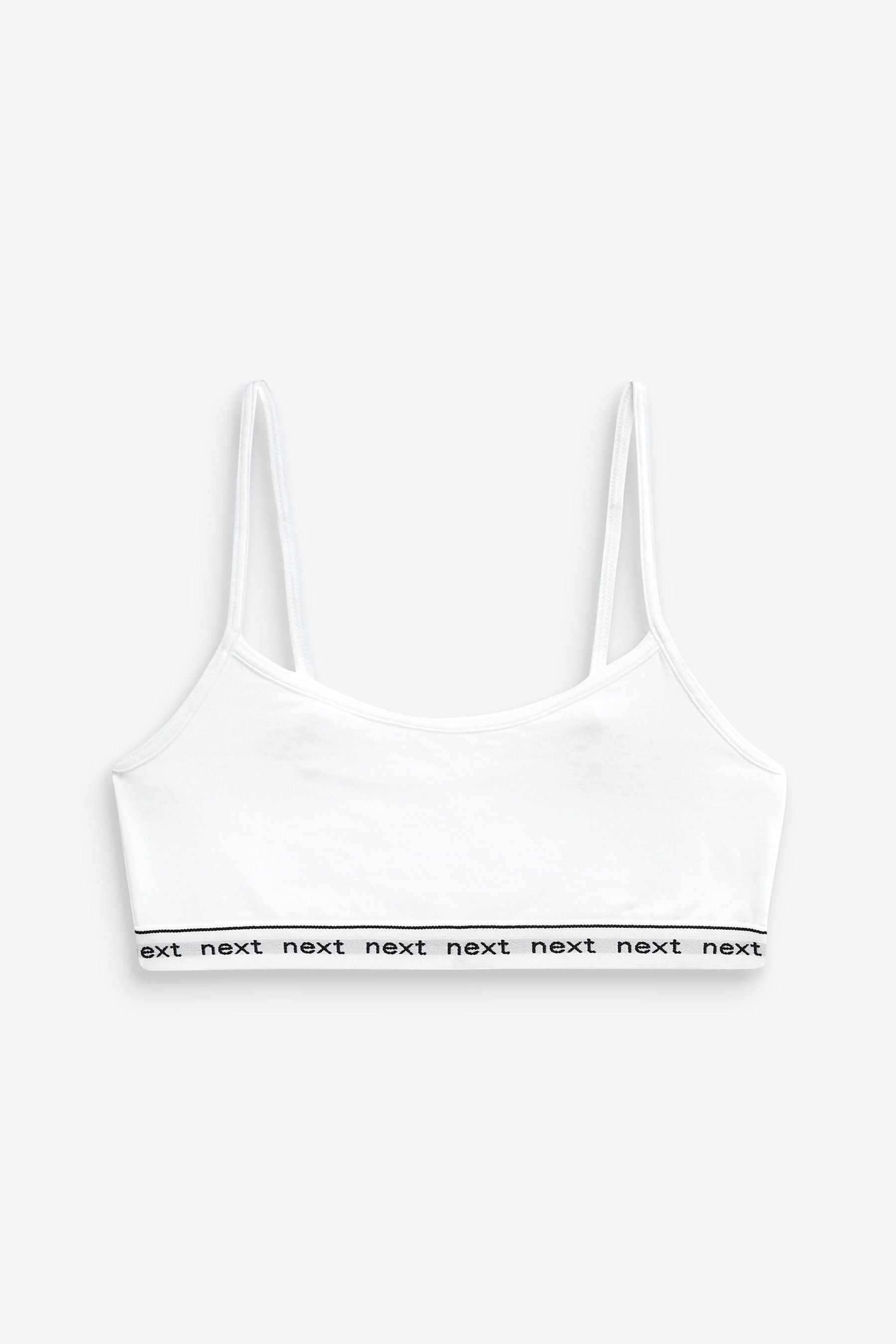 Black/Grey/White 7 Pack Strappy Crop Tops (5-16yrs)