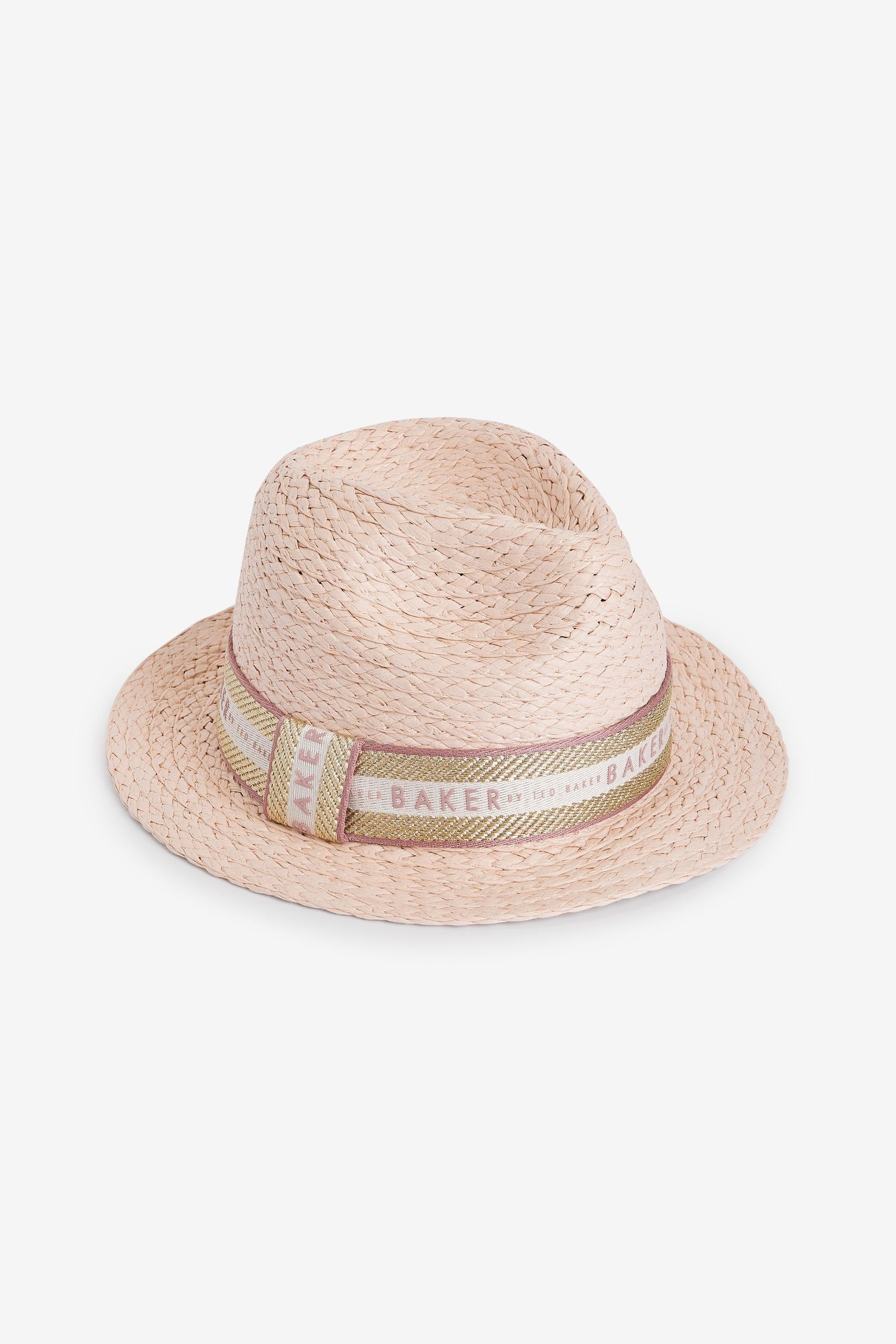 Baker by Ted Baker Girls Pink Trilby Straw Hat