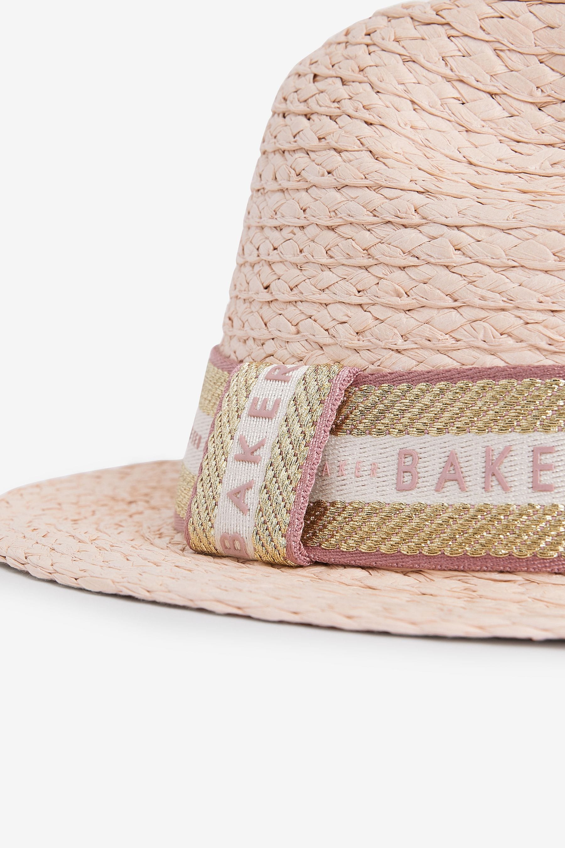 Baker by Ted Baker Girls Pink Trilby Straw Hat