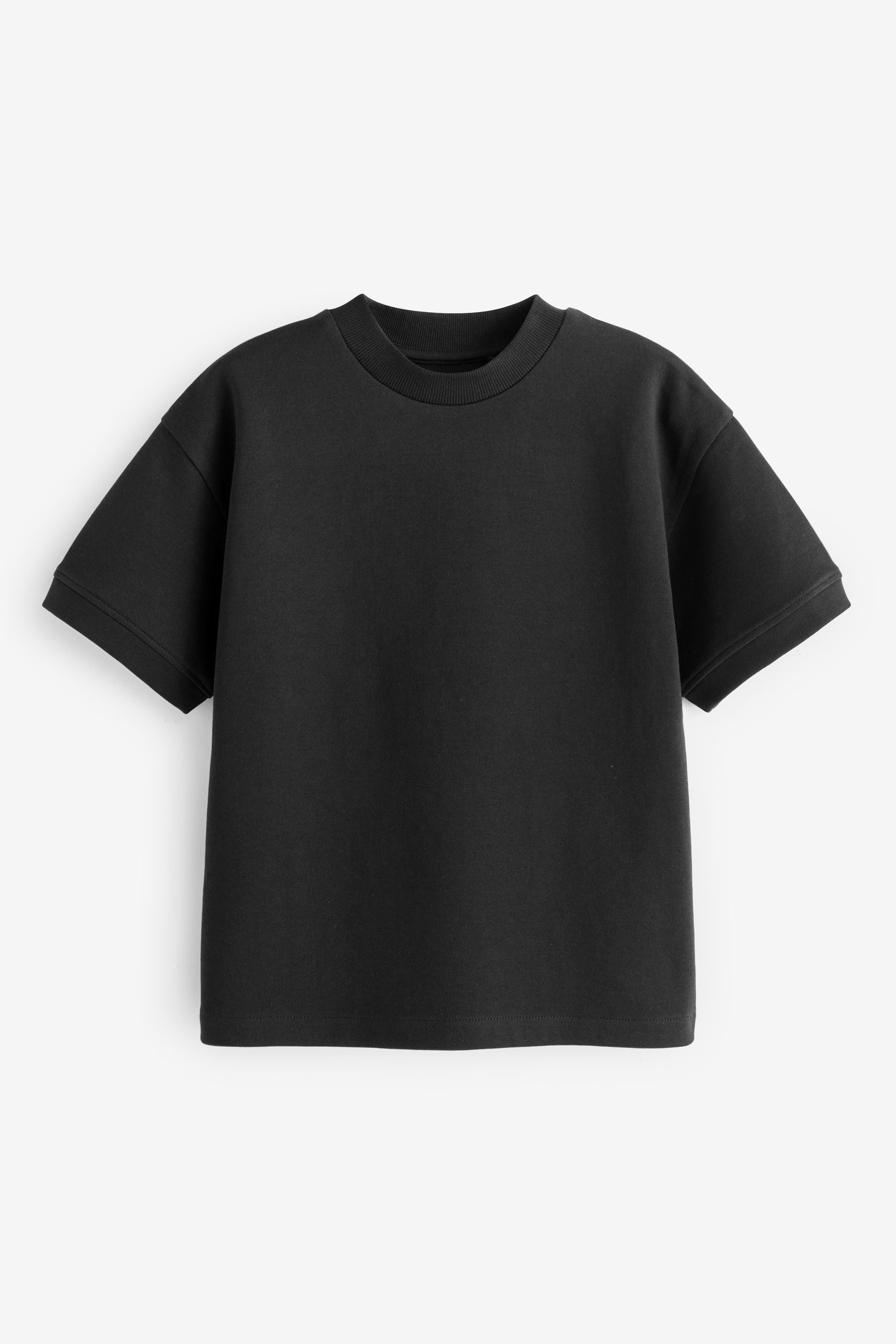 Black Relaxed Fit Heavyweight T-Shirt (3-16yrs)