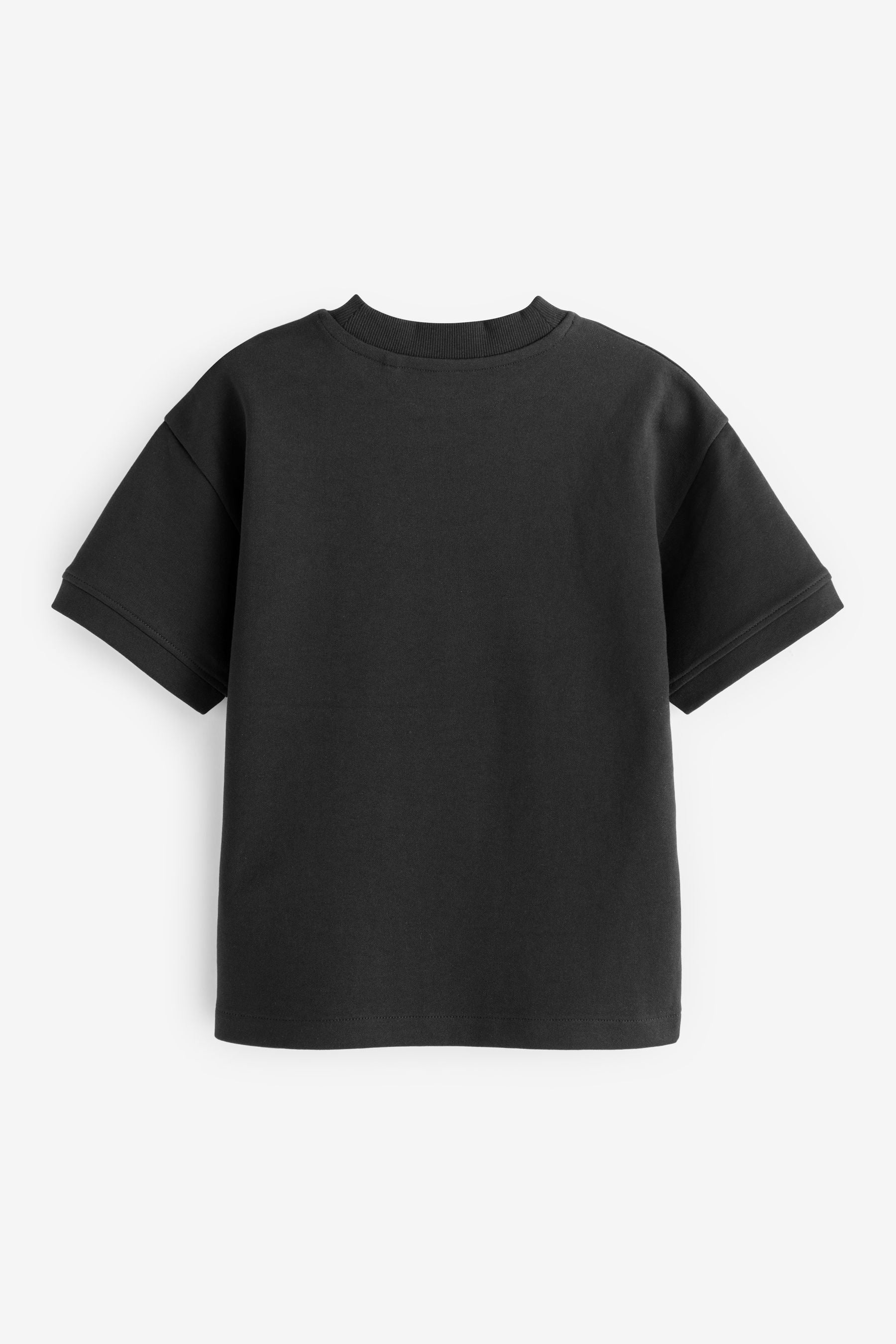 Black Relaxed Fit Heavyweight T-Shirt (3-16yrs)