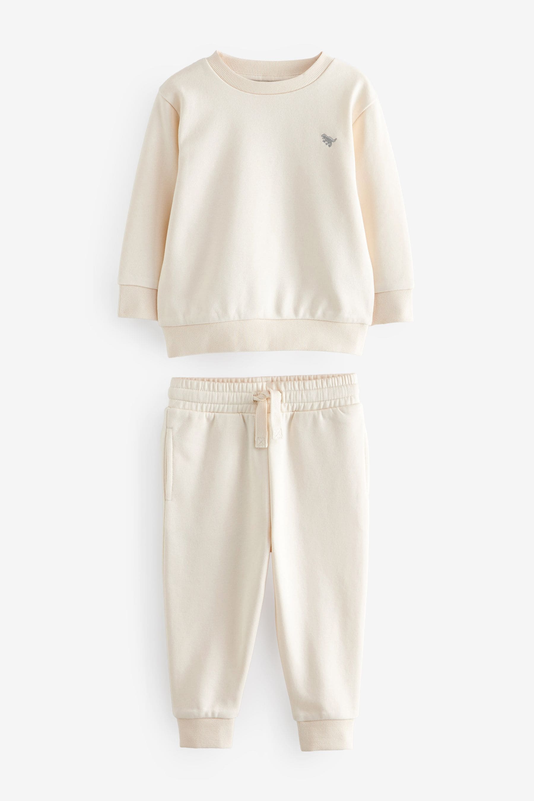 White Ecru Jersey Sweatshirt And Joggers Set (3mths-7yrs)