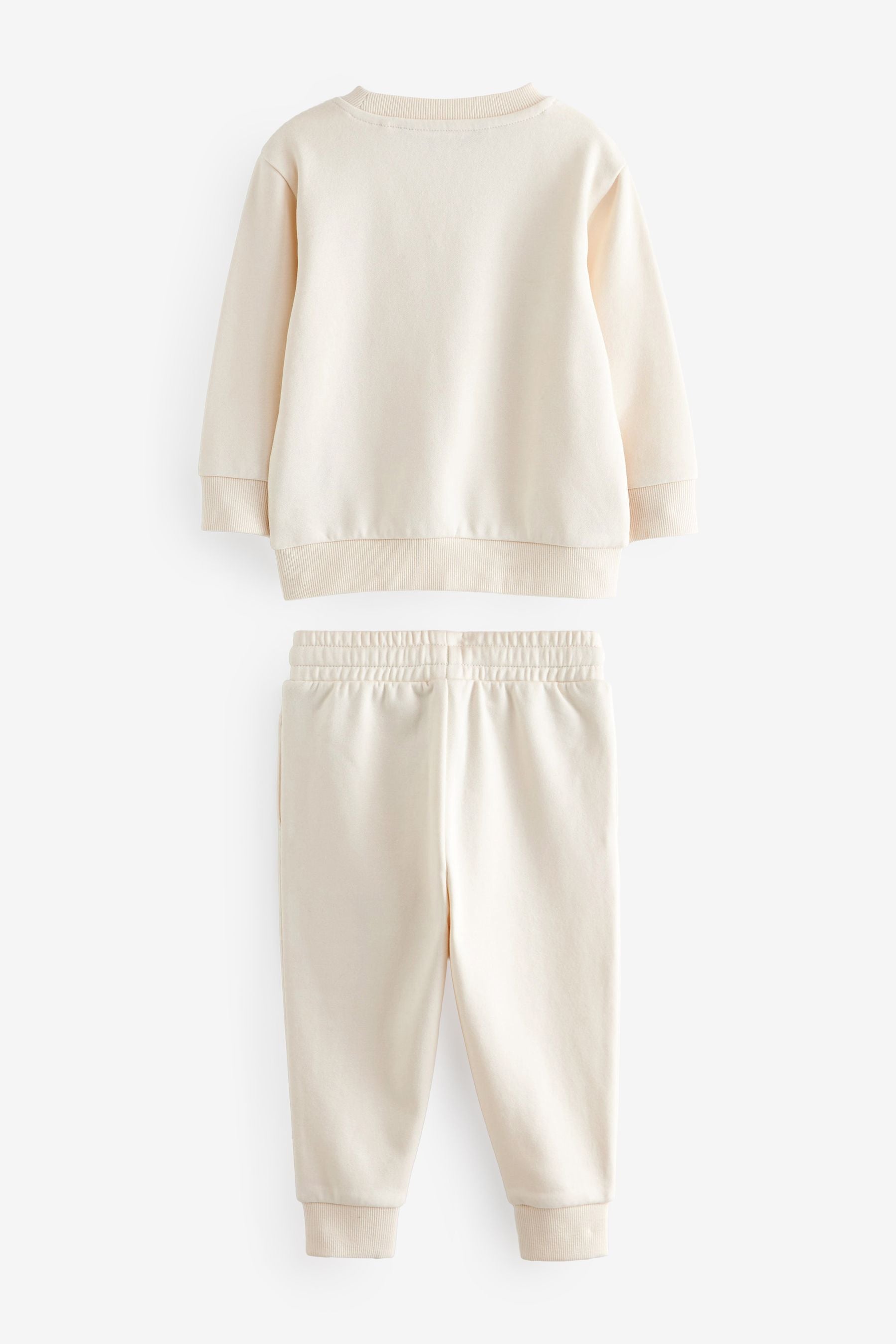 White Ecru Jersey Sweatshirt And Joggers Set (3mths-7yrs)