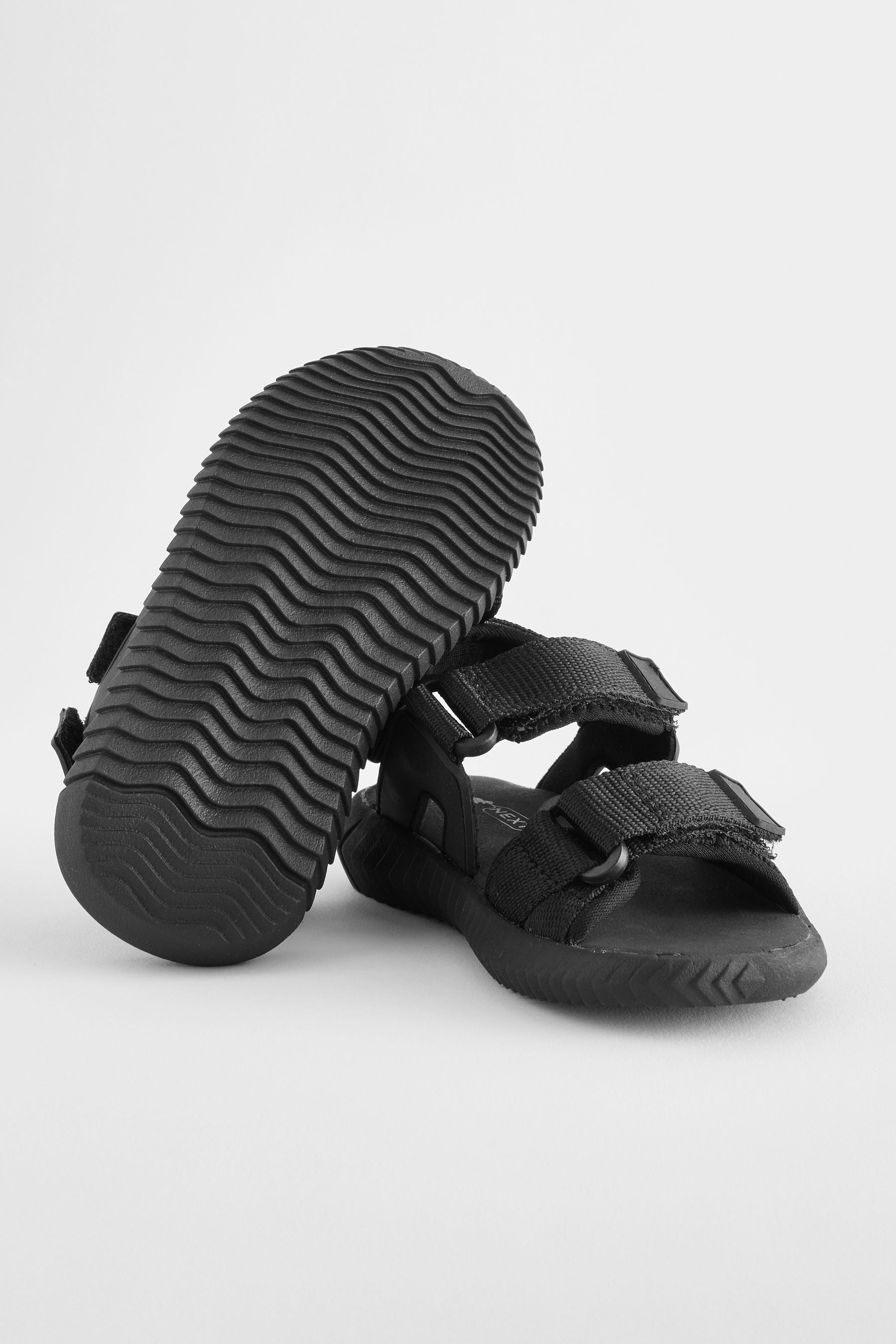 Black Utility Trekker Sandals