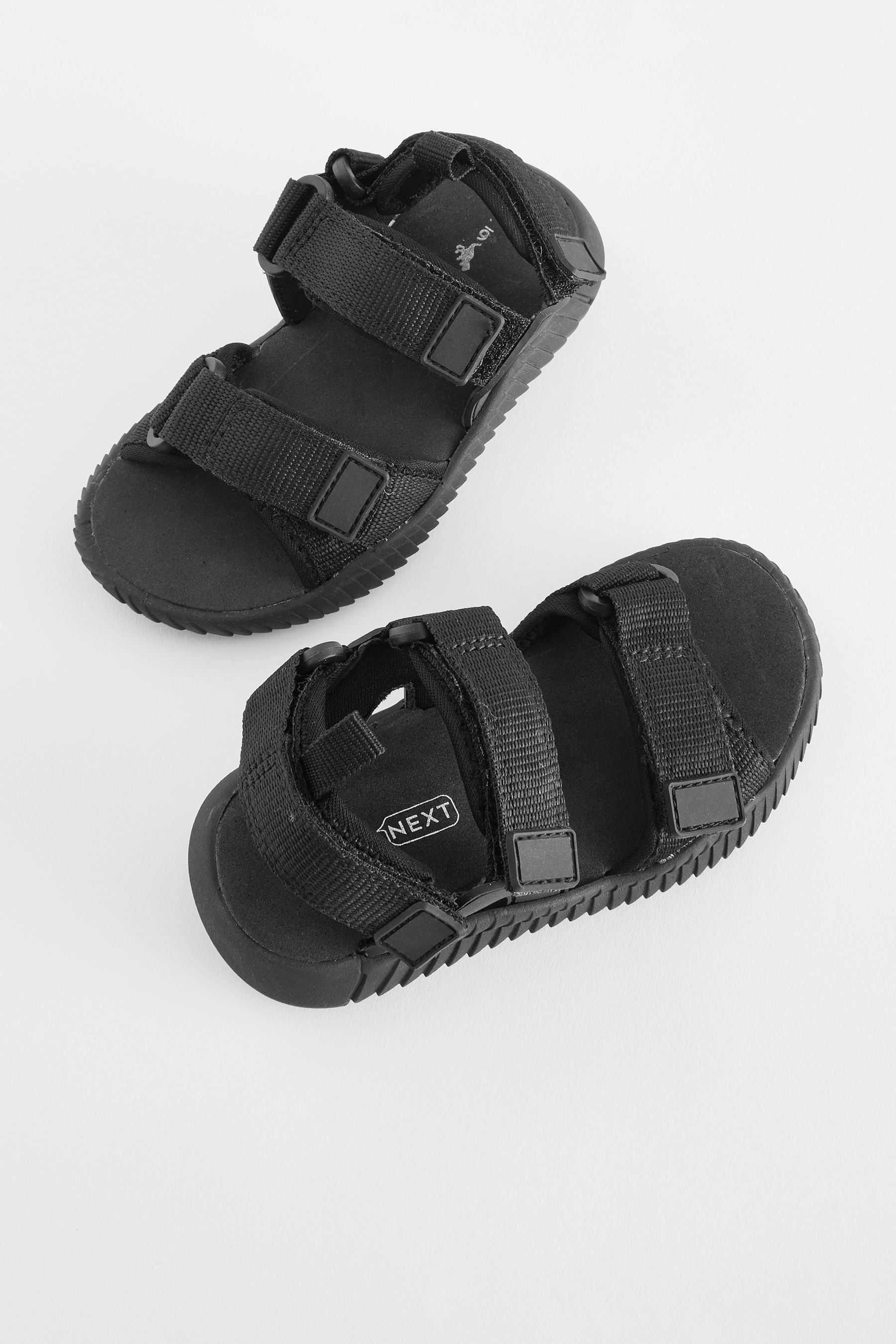 Black Utility Trekker Sandals