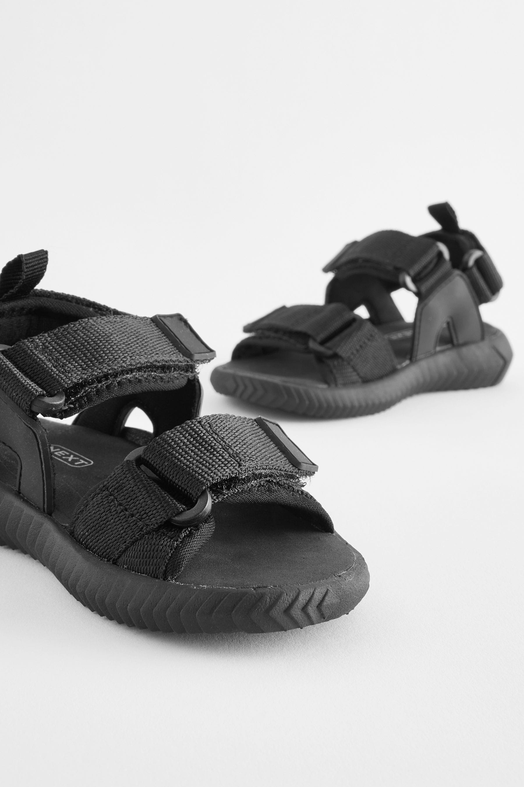 Black Utility Trekker Sandals