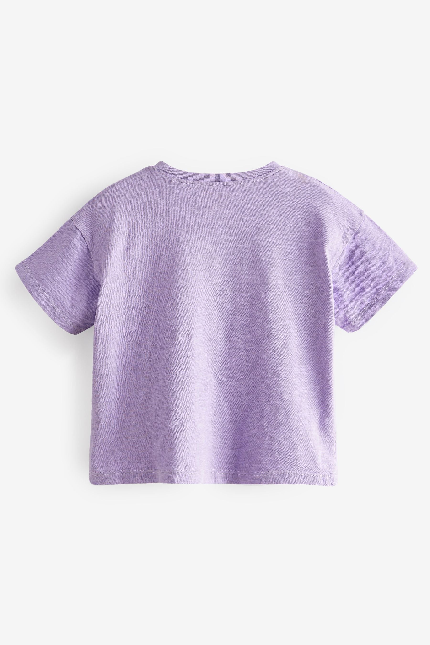 Lilac Short Sleeve Sequin 100% Cotton T-Shirt (3mths-7yrs)