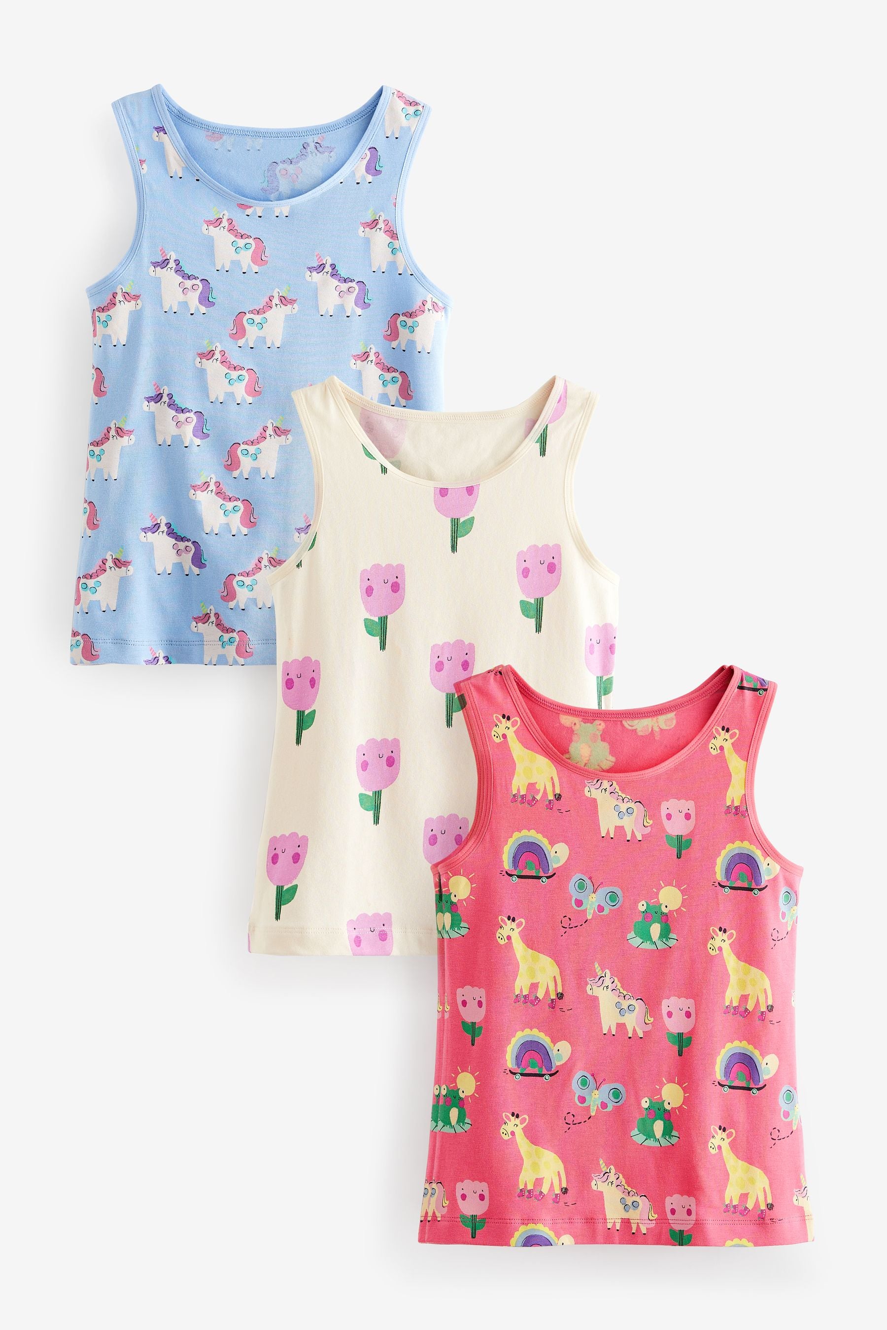 Multi Unicorn Vest 3 Pack (3-16yrs)