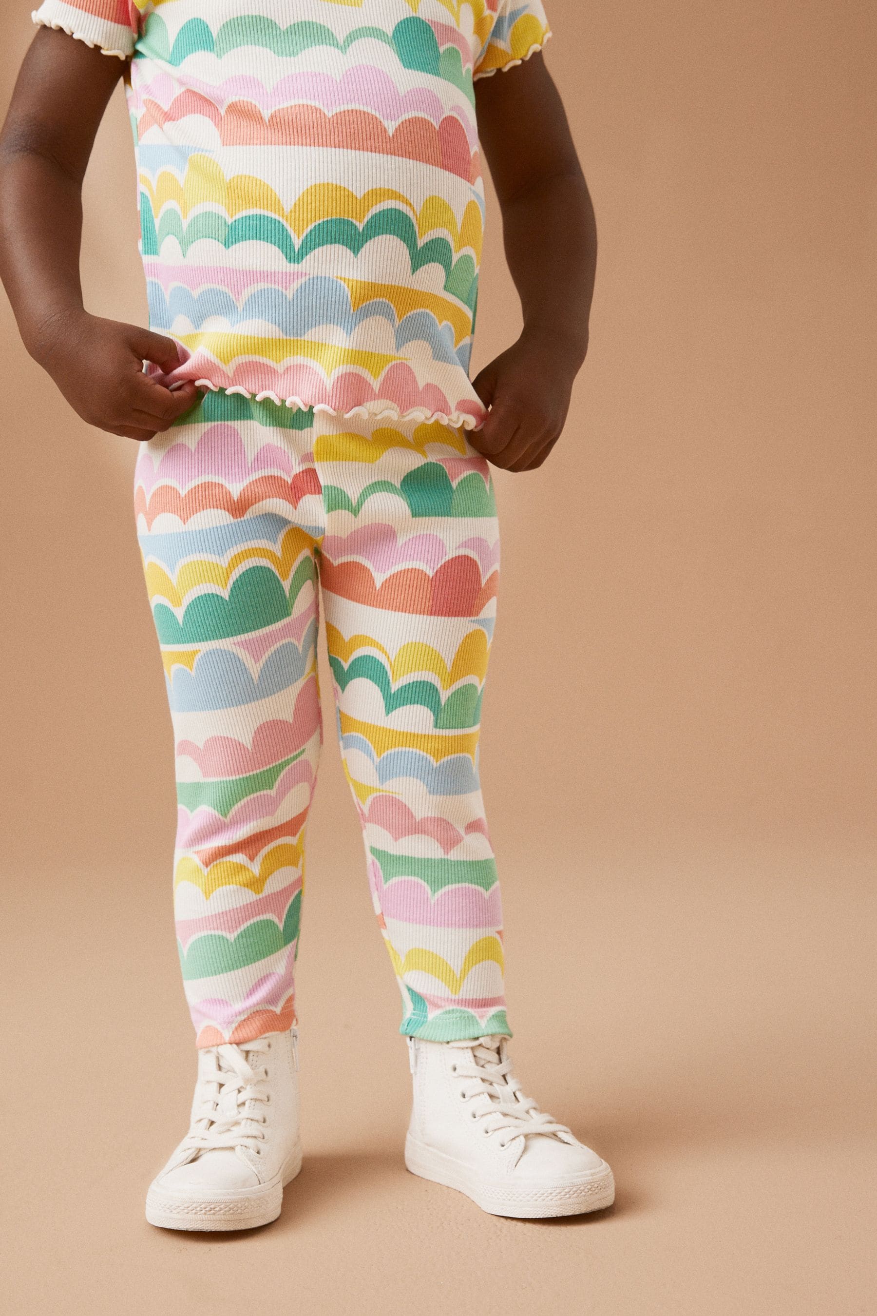 Rainbow Rib Jersey Leggings (3mths-7yrs)