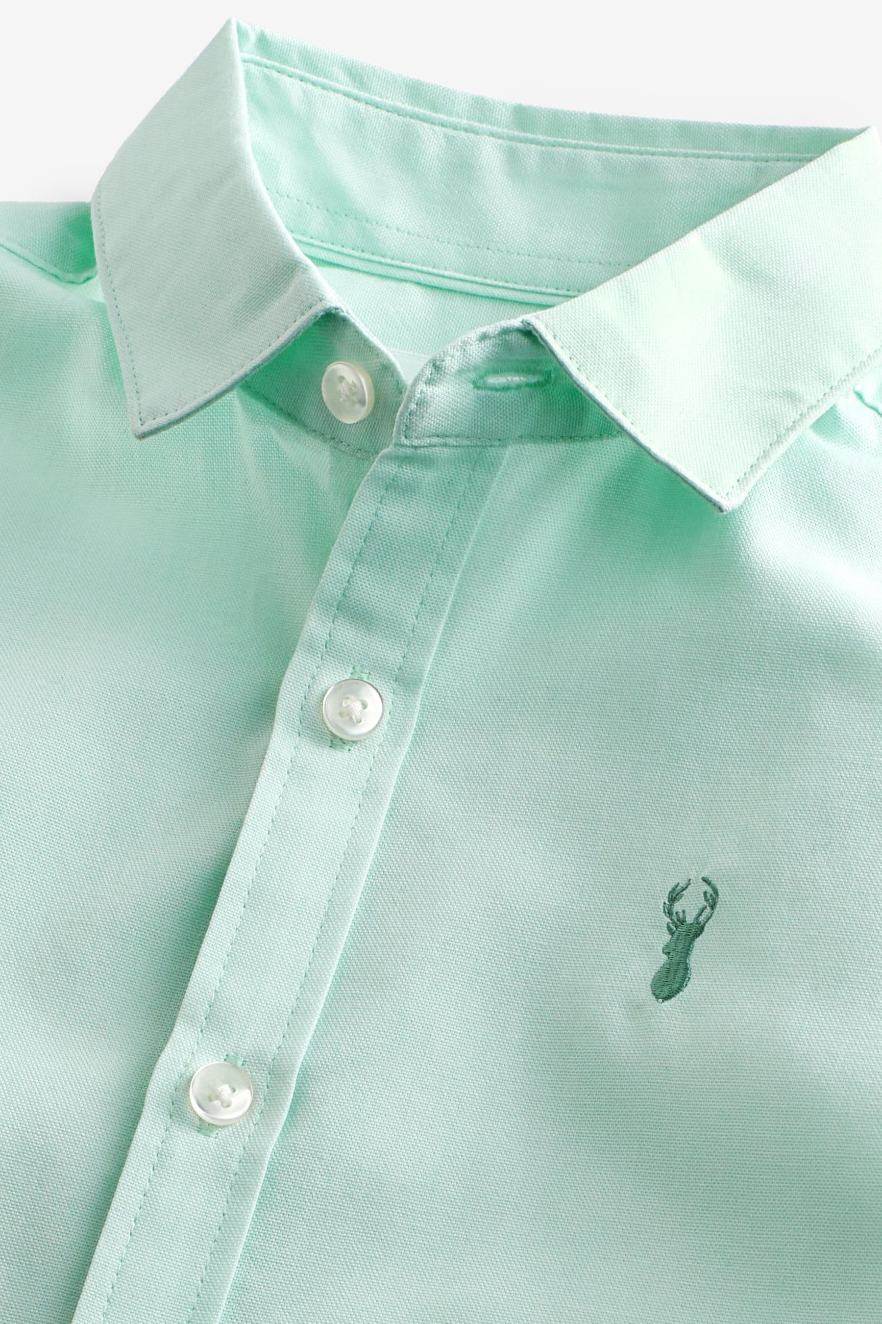 Mint Green Short Sleeve Cotton Rich Oxford Shirt (3-16yrs)