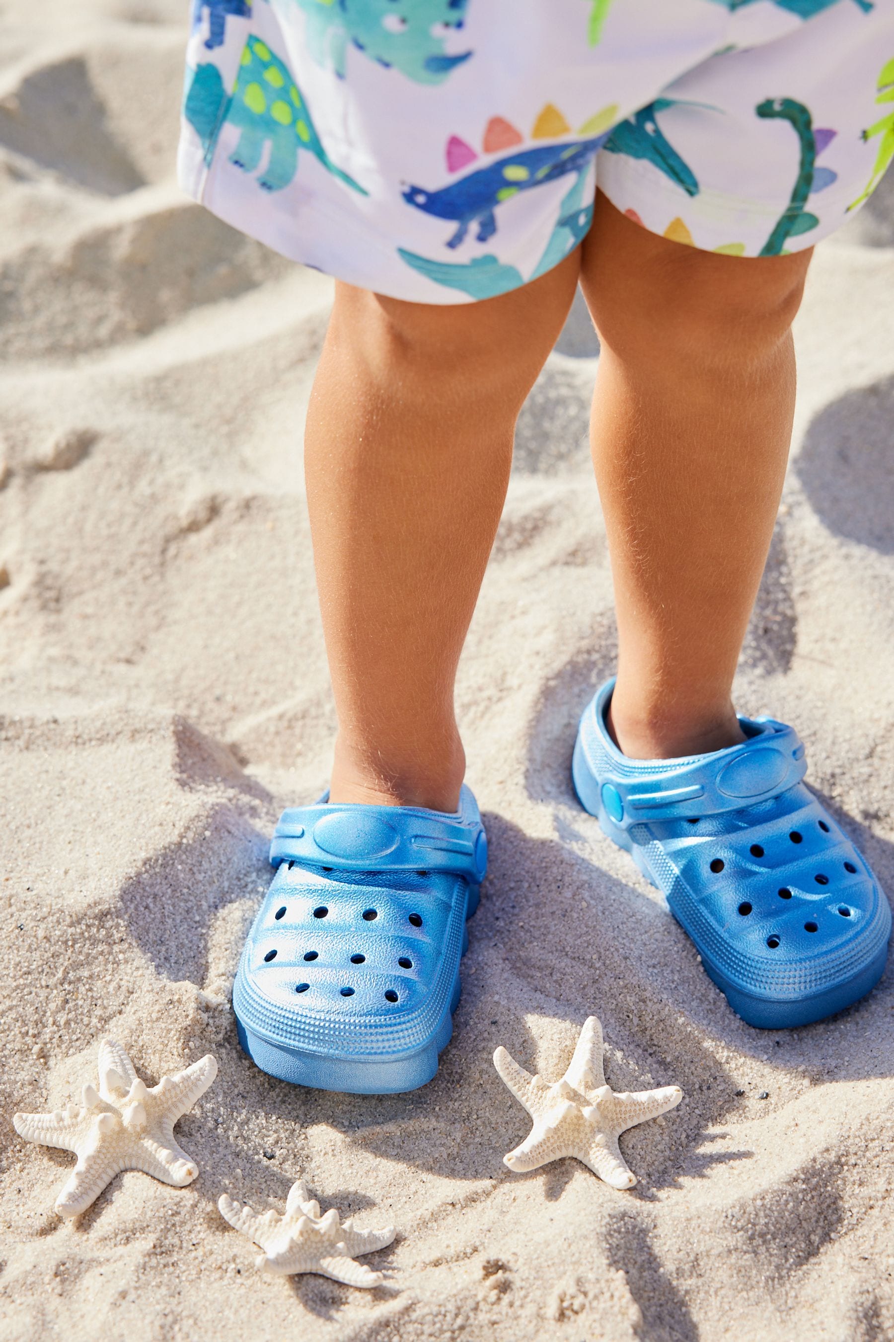 Metallic Blue Clogs