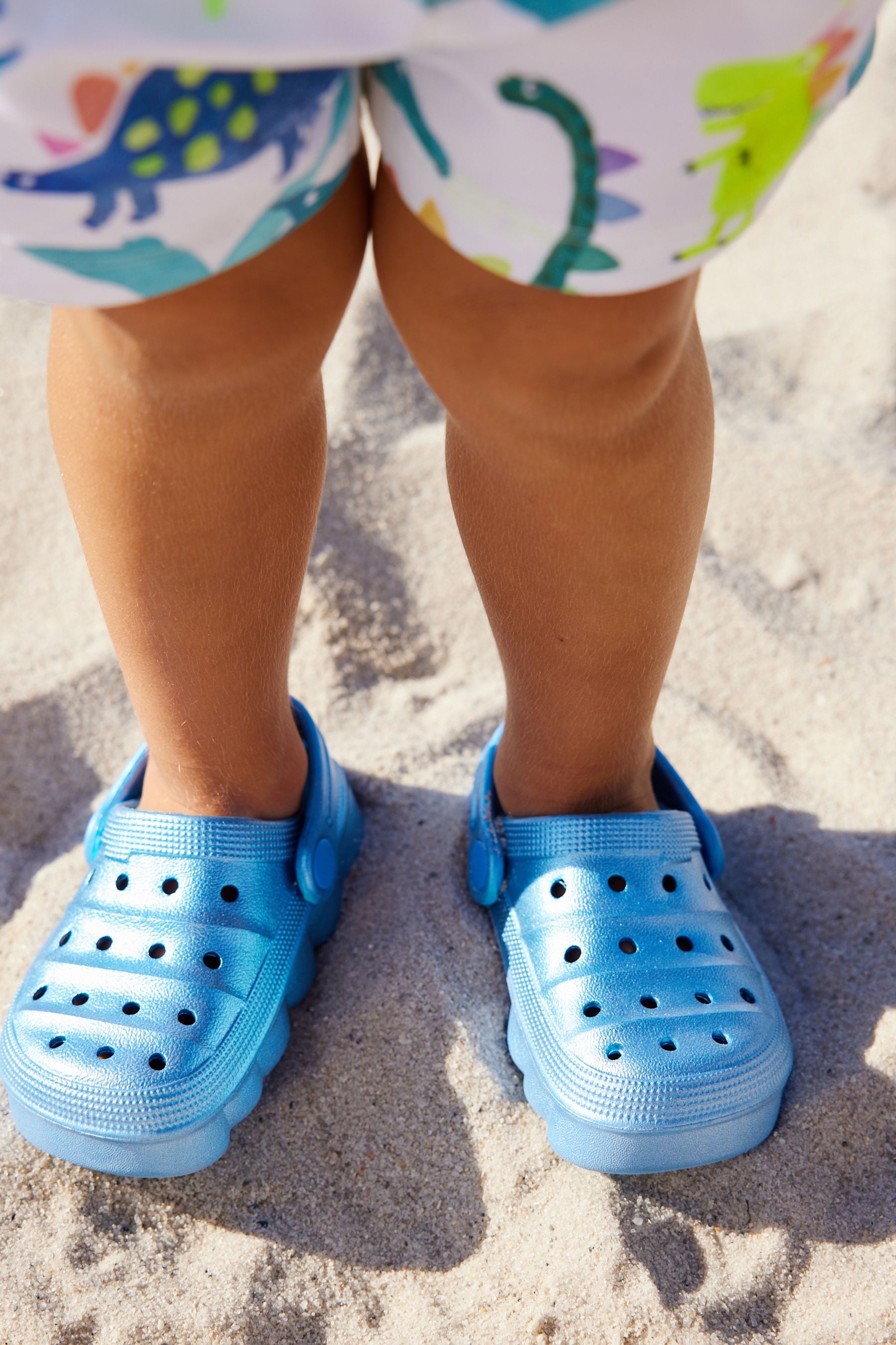 Metallic Blue Clogs