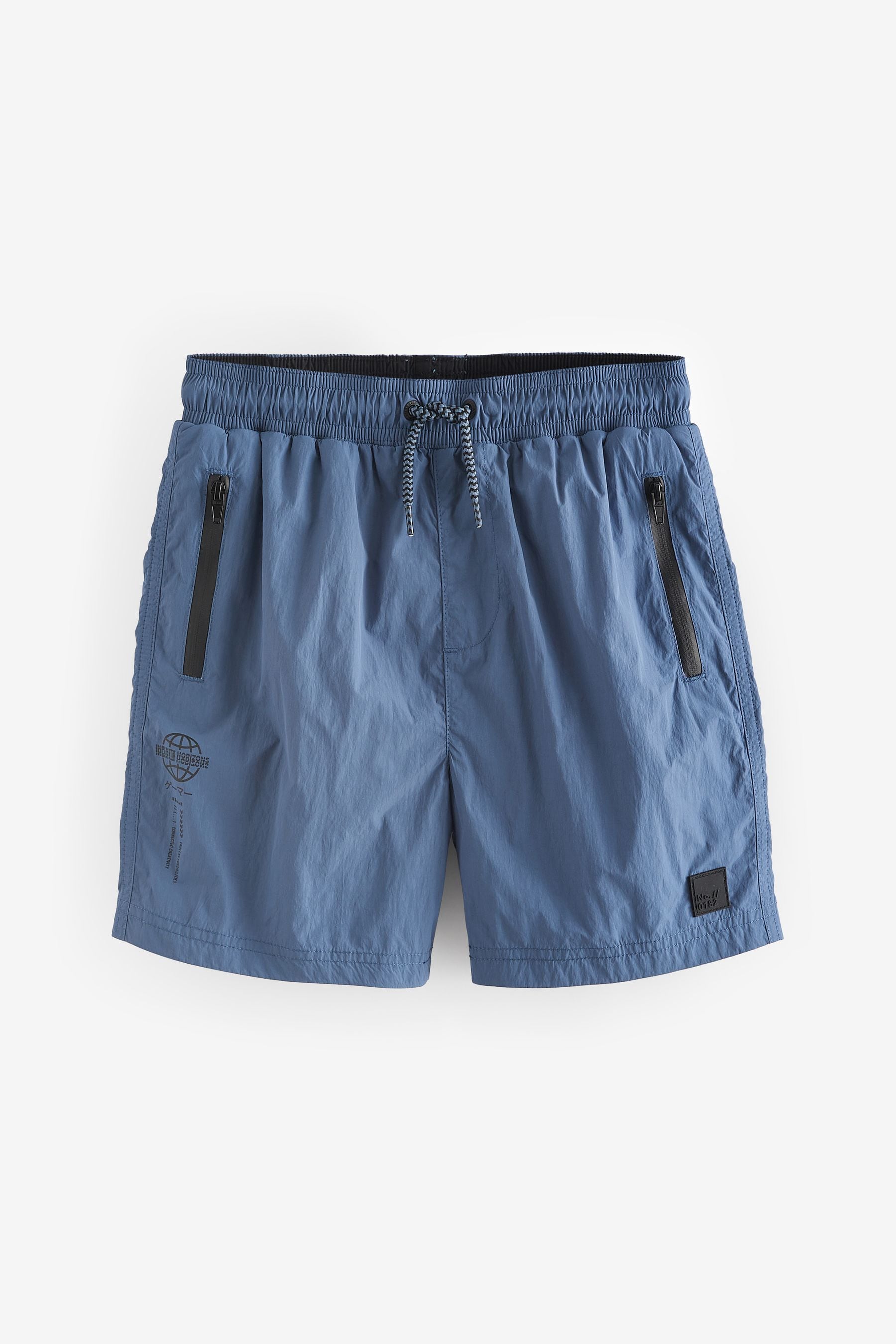 Blue Textured Swim Shorts (3-16yrs)