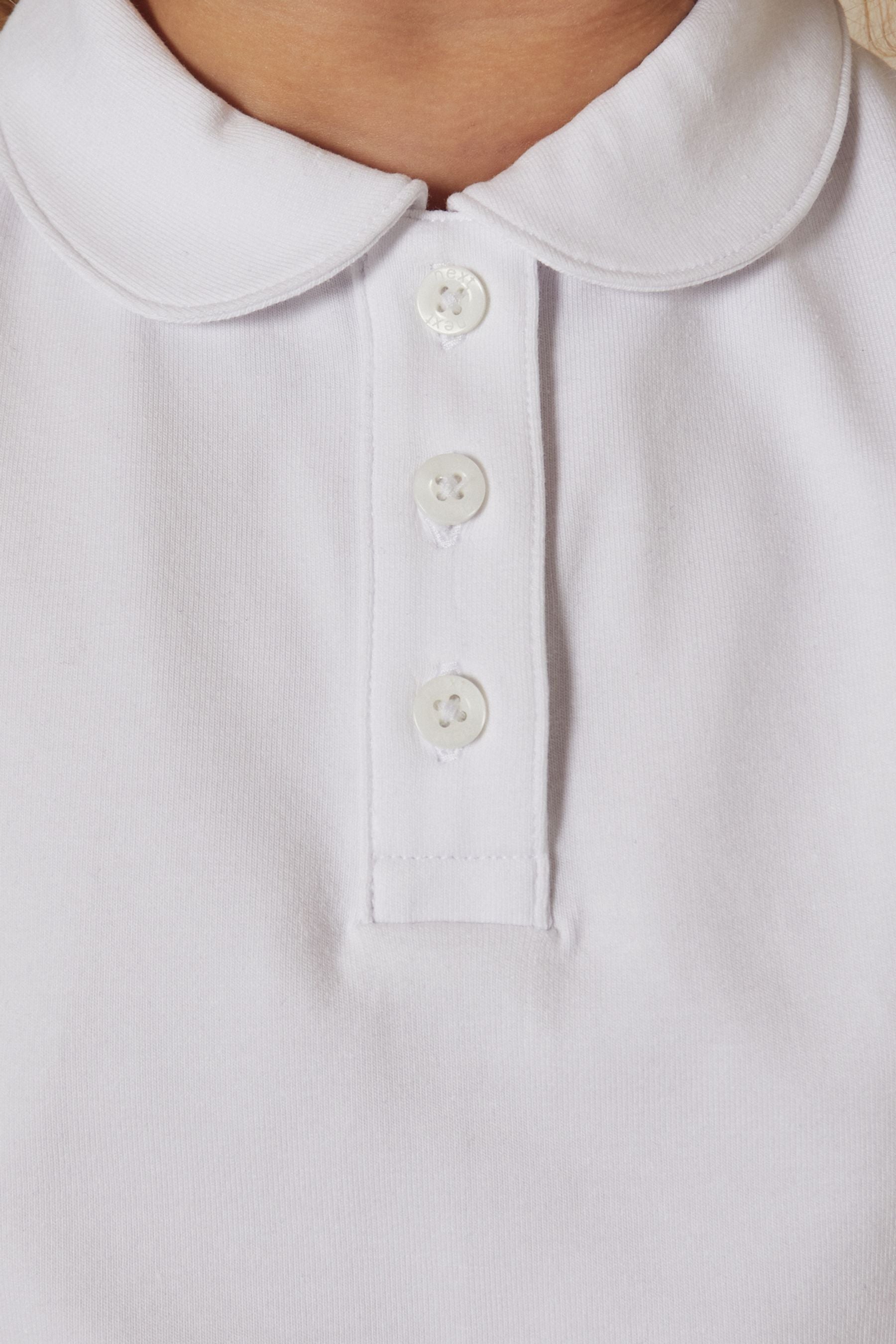 White Cotton Stretch Bow Sleeve Jersey Top (3-16yrs)