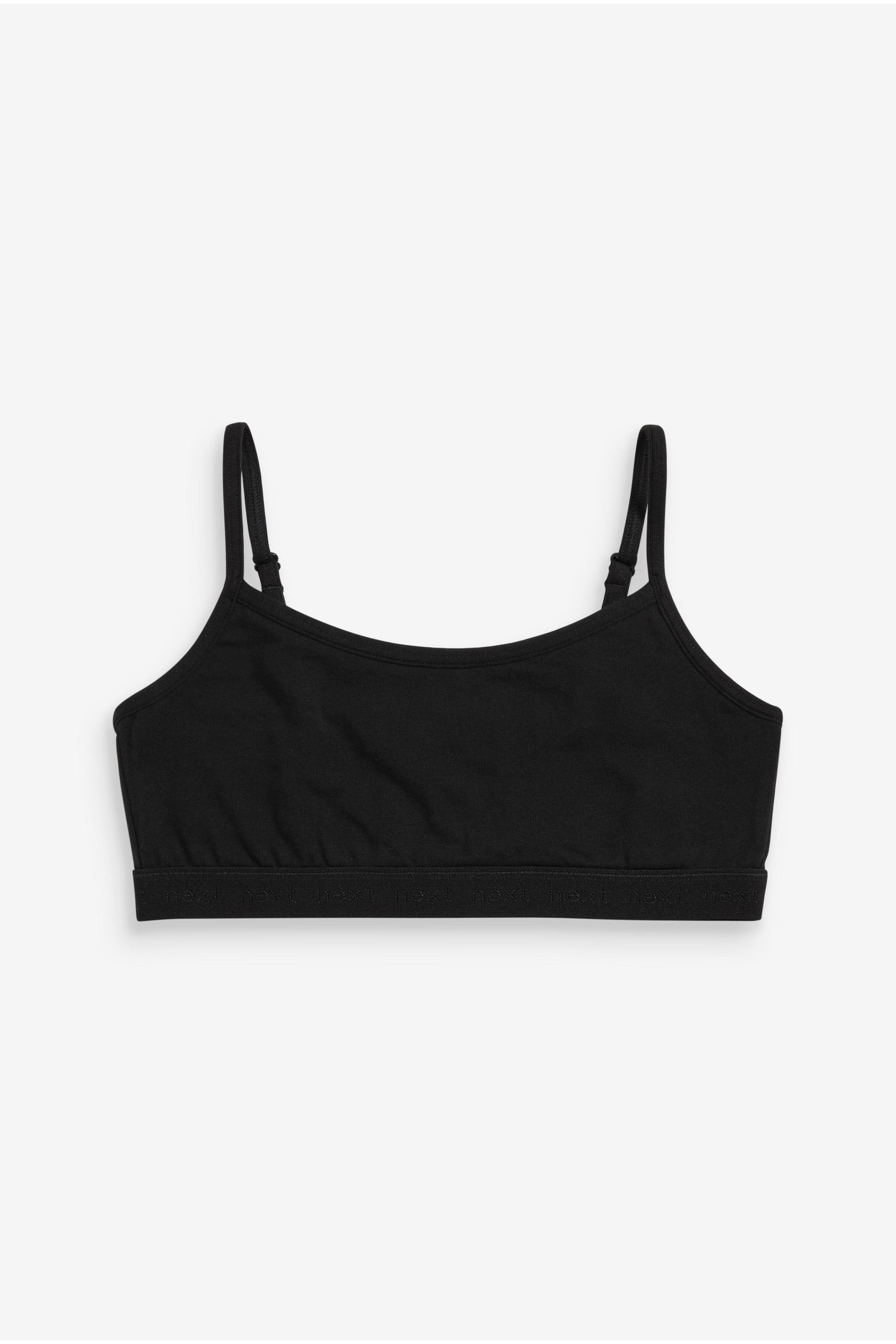 Black Strappy Crop Top 3 Pack (5-16yrs)