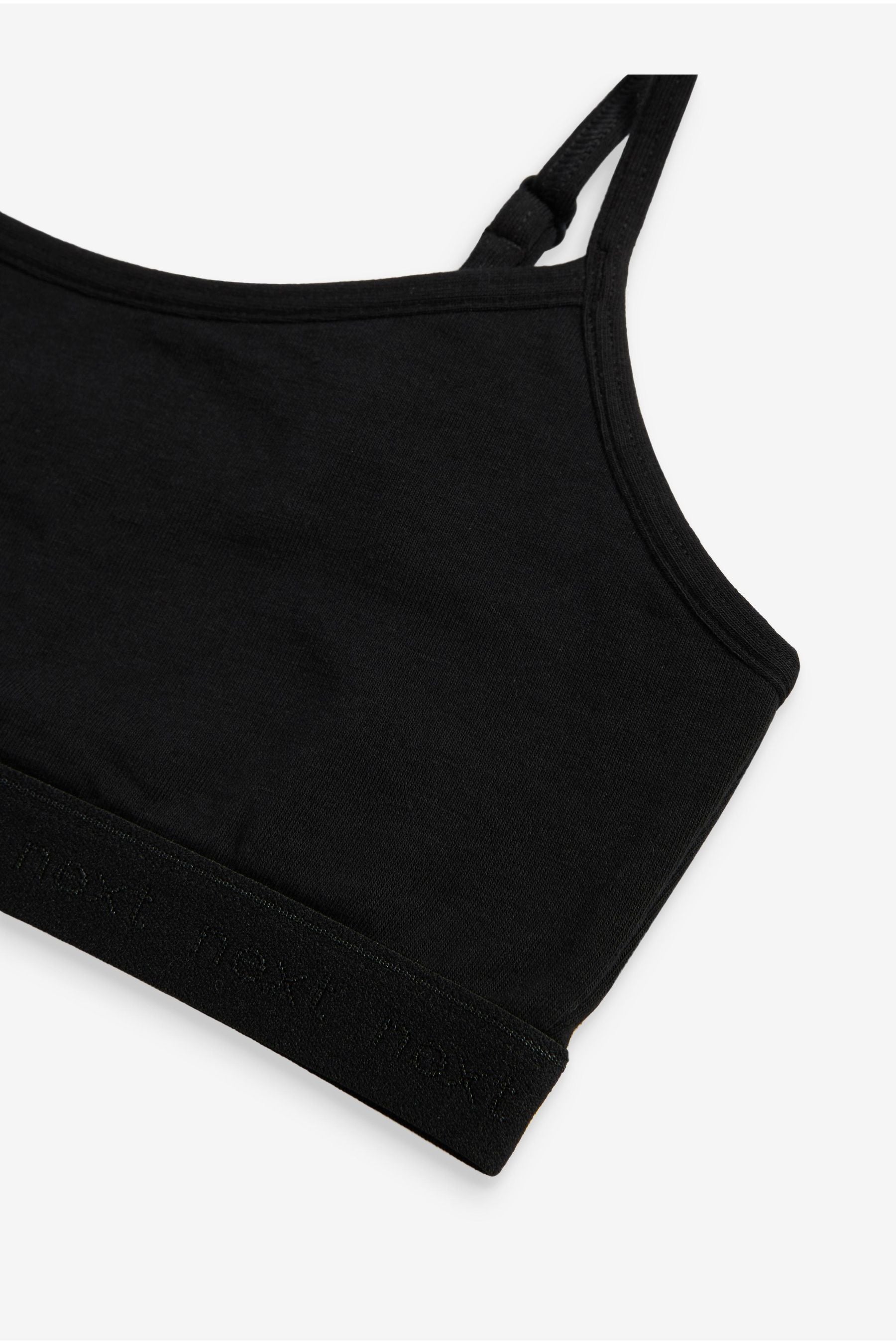 Black Strappy Crop Top 3 Pack (5-16yrs)