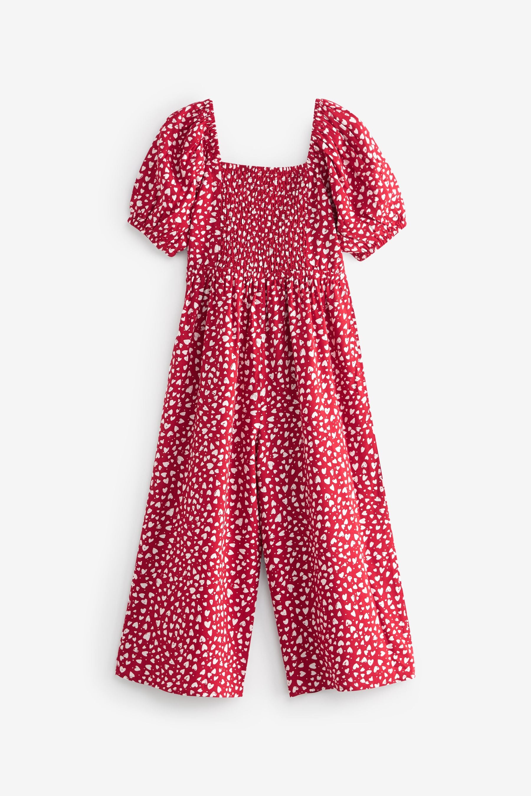 Red Hearts Printed Jumpsuit (3-16yrs)