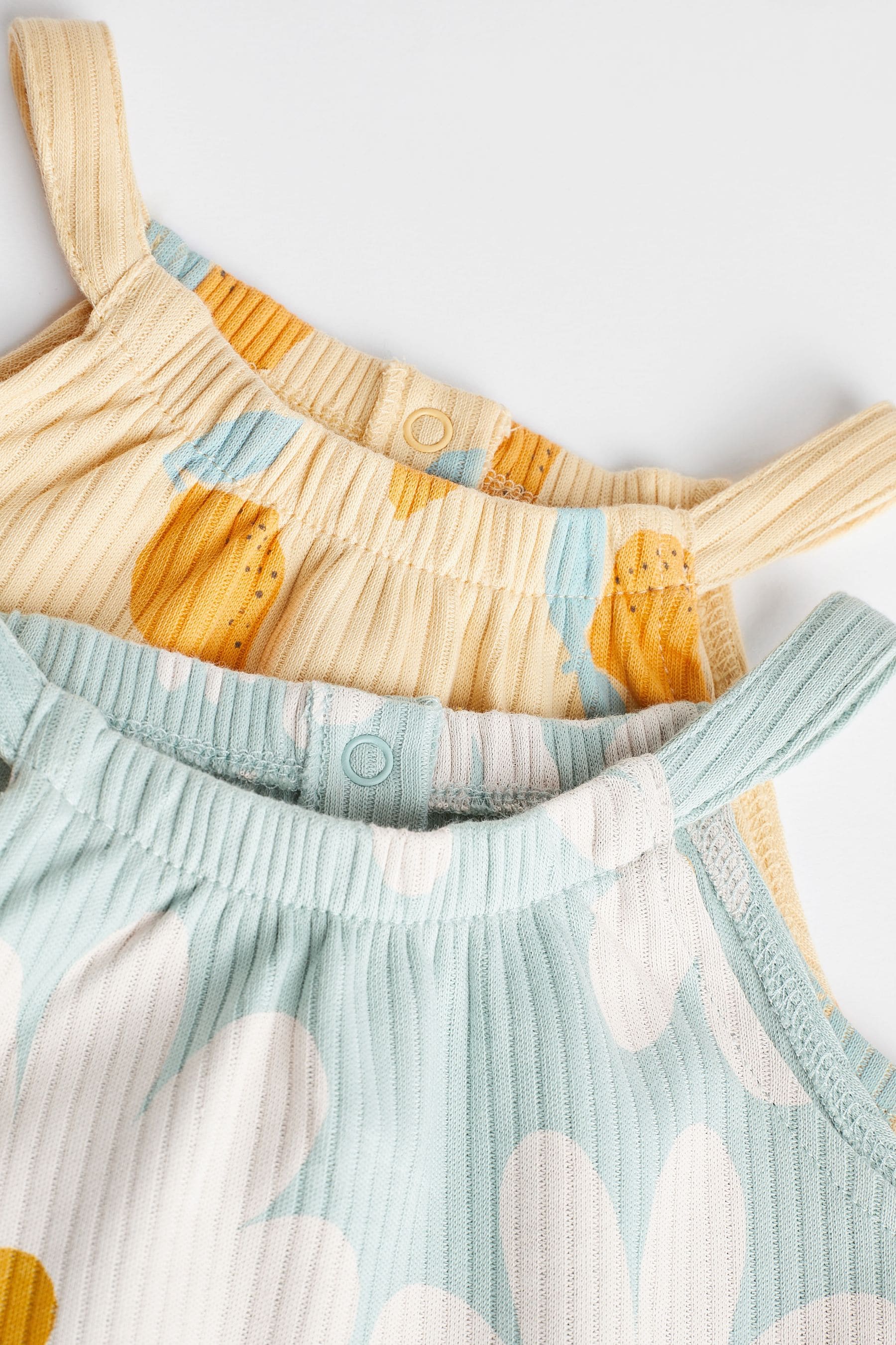 Blue/Yellow Lemon Baby Rompers 2 Pack