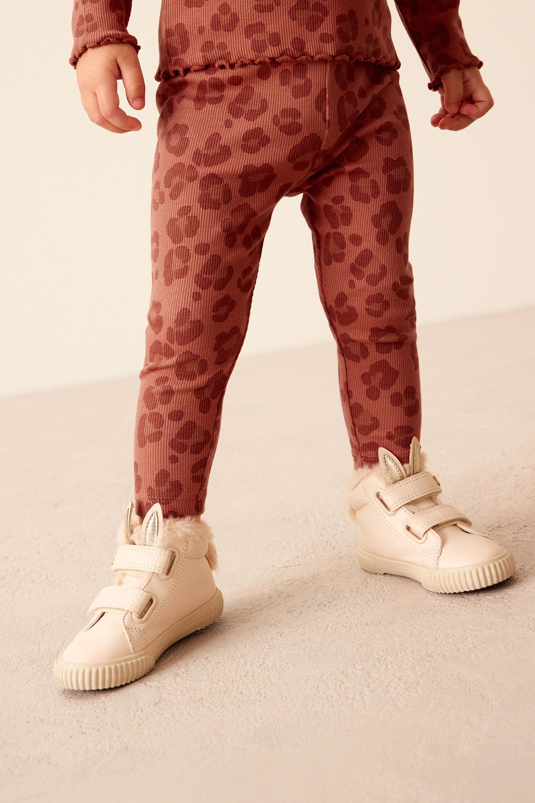 Animal Print Rib Jersey Leggings (3mths-7yrs)