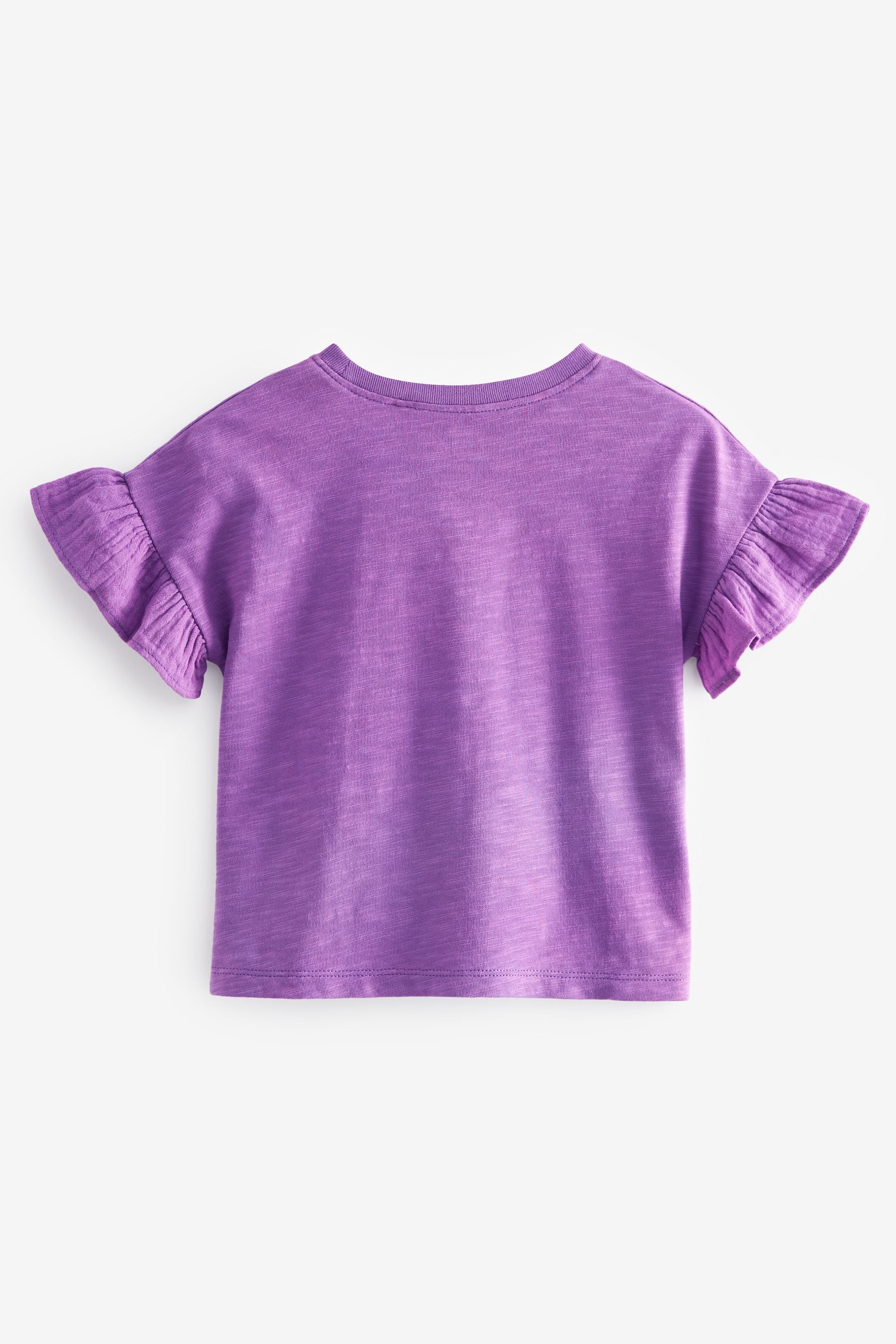 Purple Frill Short Sleeve T-Shirt (3mths-7yrs)