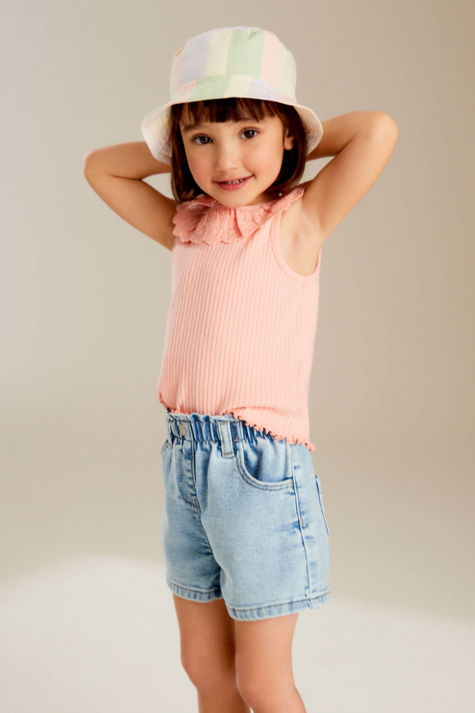 Pink Lace Collar Vest (3mths-7yrs)