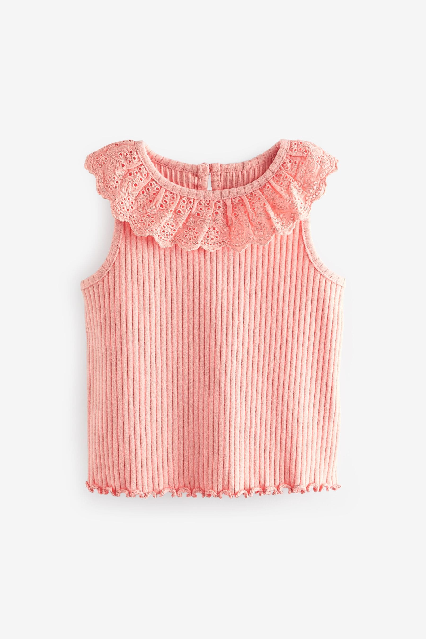 Pink Lace Collar Vest (3mths-7yrs)