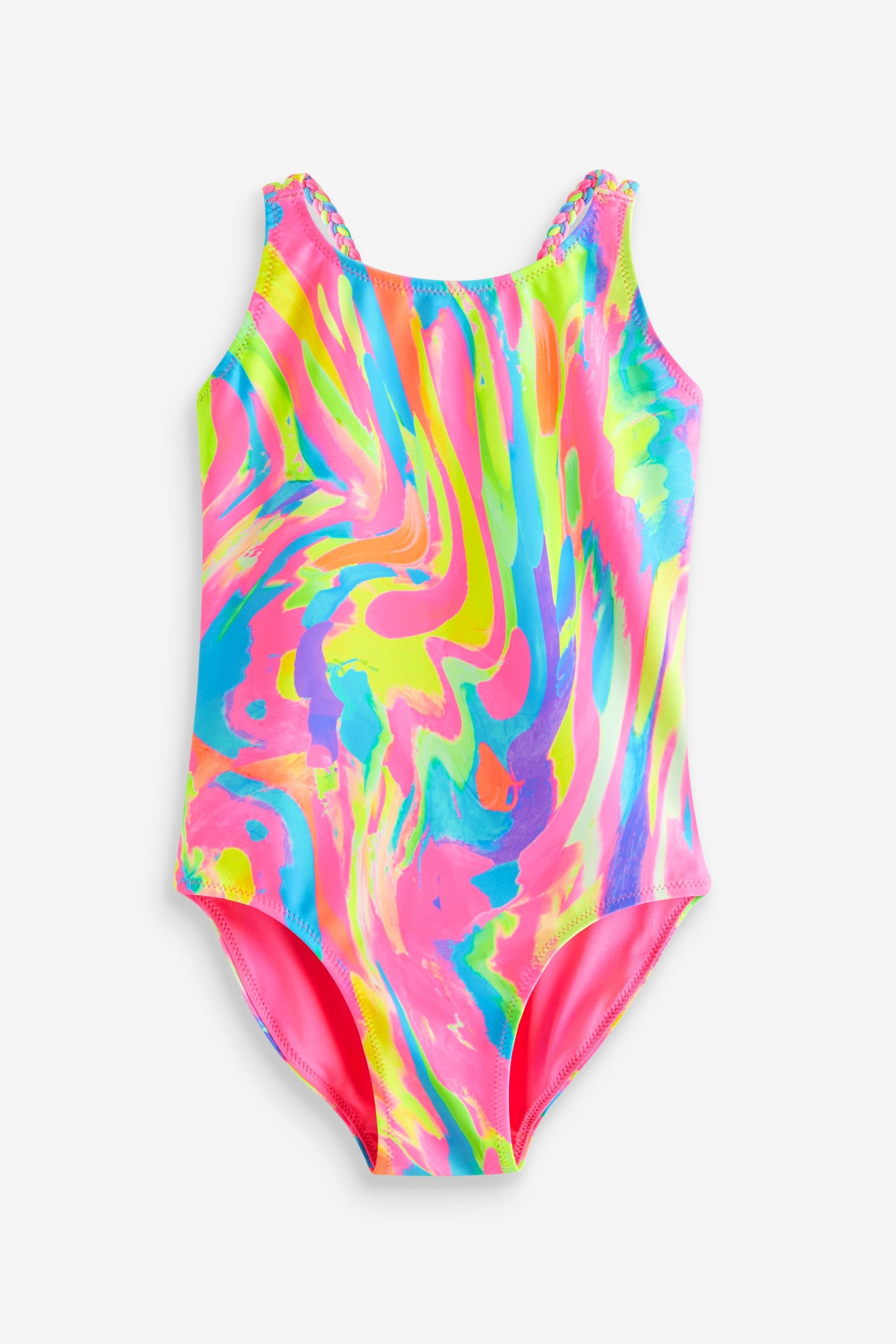 Multi Bright Abstract Print Swimsuit (3-16yrs)