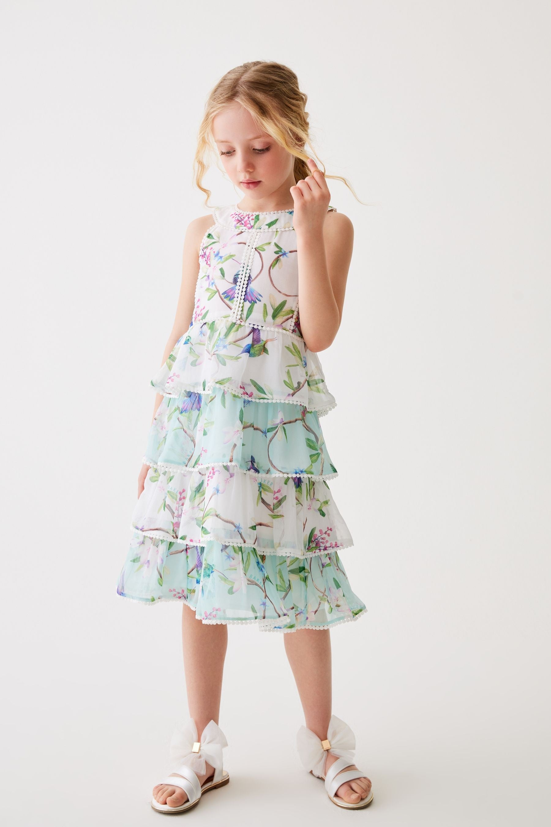 Baker by Ted Baker Tiered Chiffon Dress