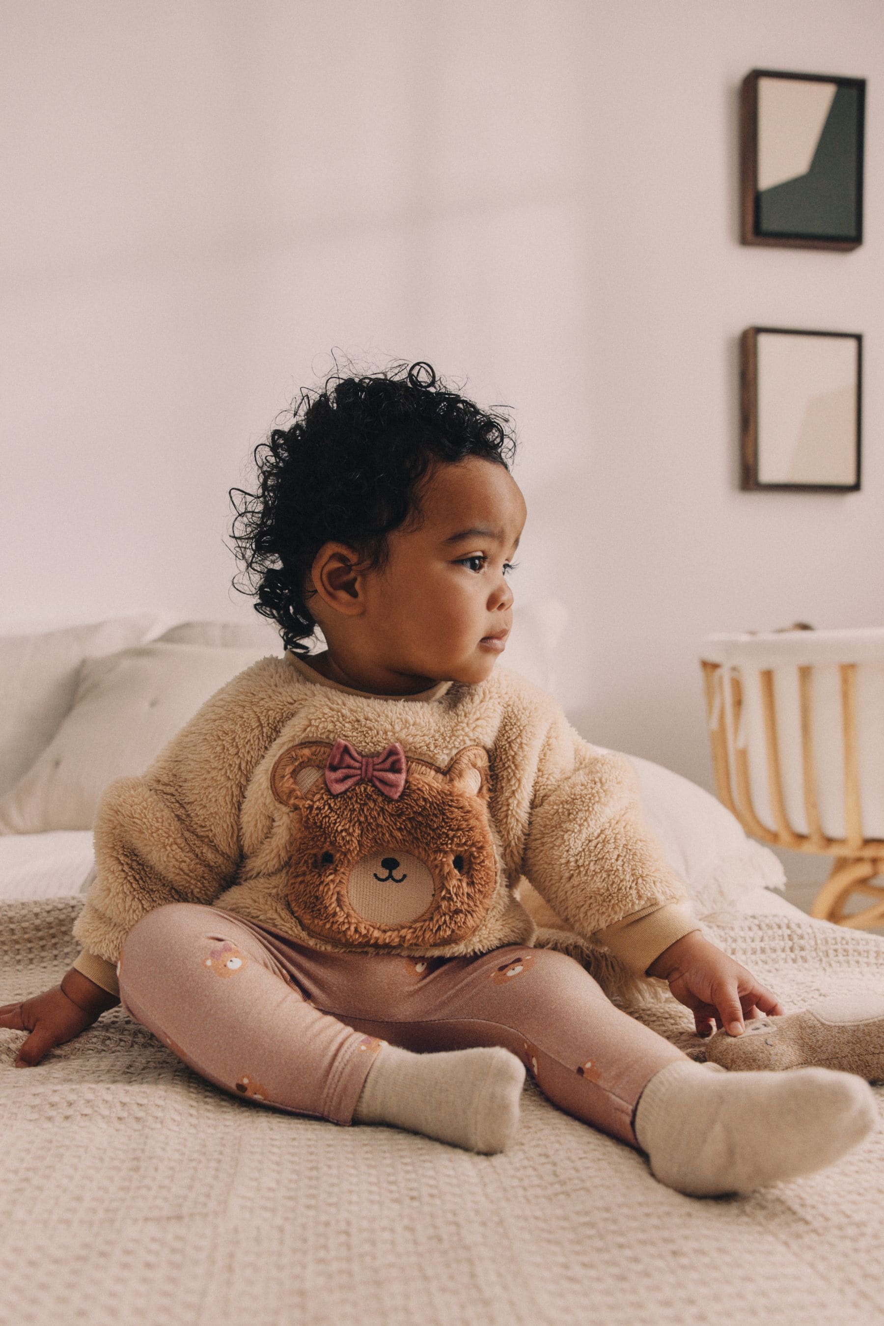 Caramel Brown Bear Fleece Jumper and Leggings 2 Piece Set